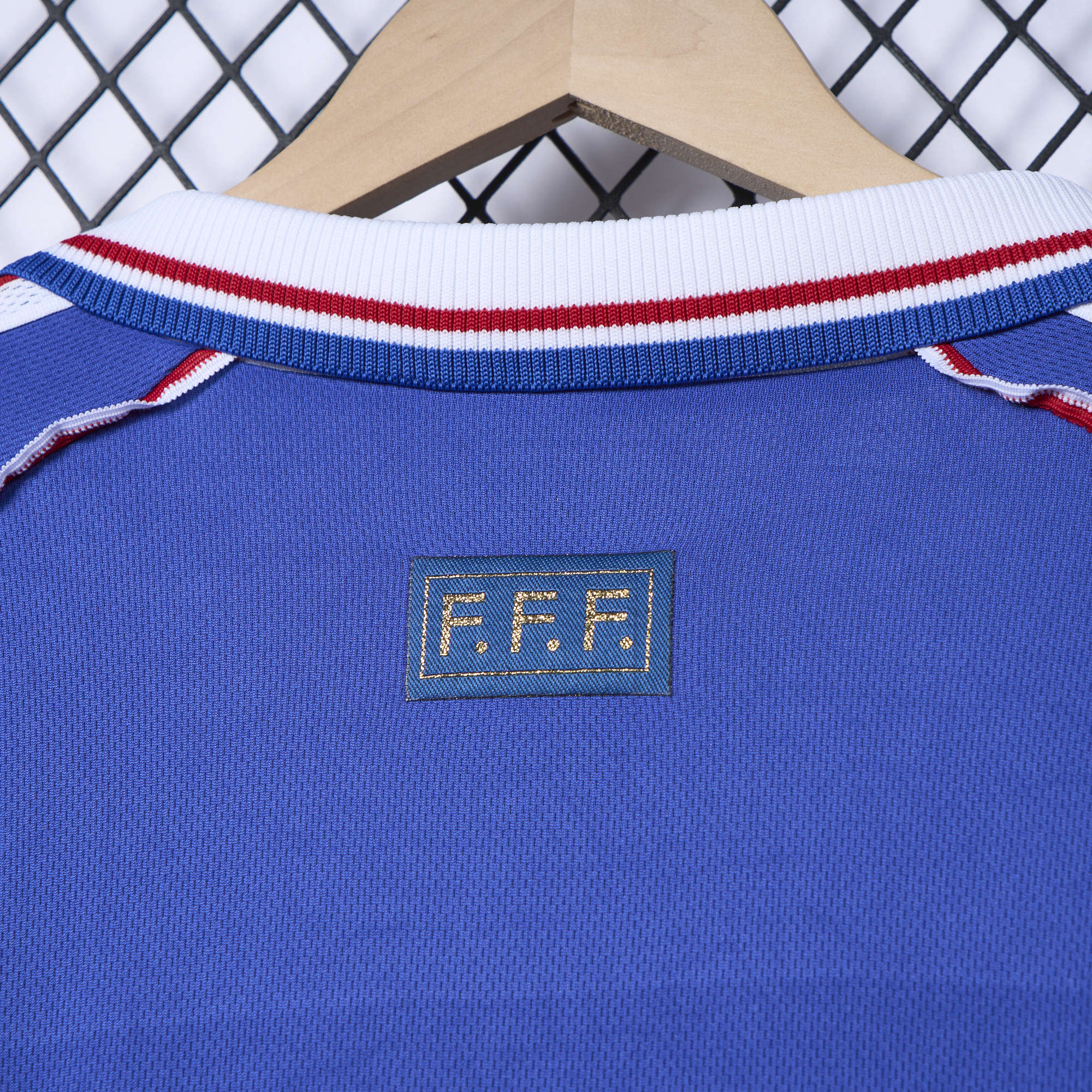 AlphaJersey-Retro France 1998 Home Stadium Jersey (with 1998 World Cup mark on right chest)