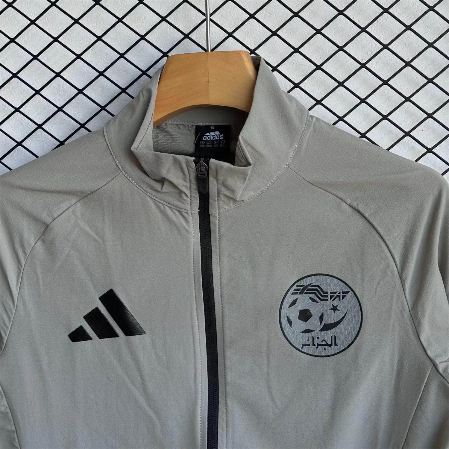 AlphaJersey-Algeria 25-26 Windbreaker Training Set - Grey Top and Pants