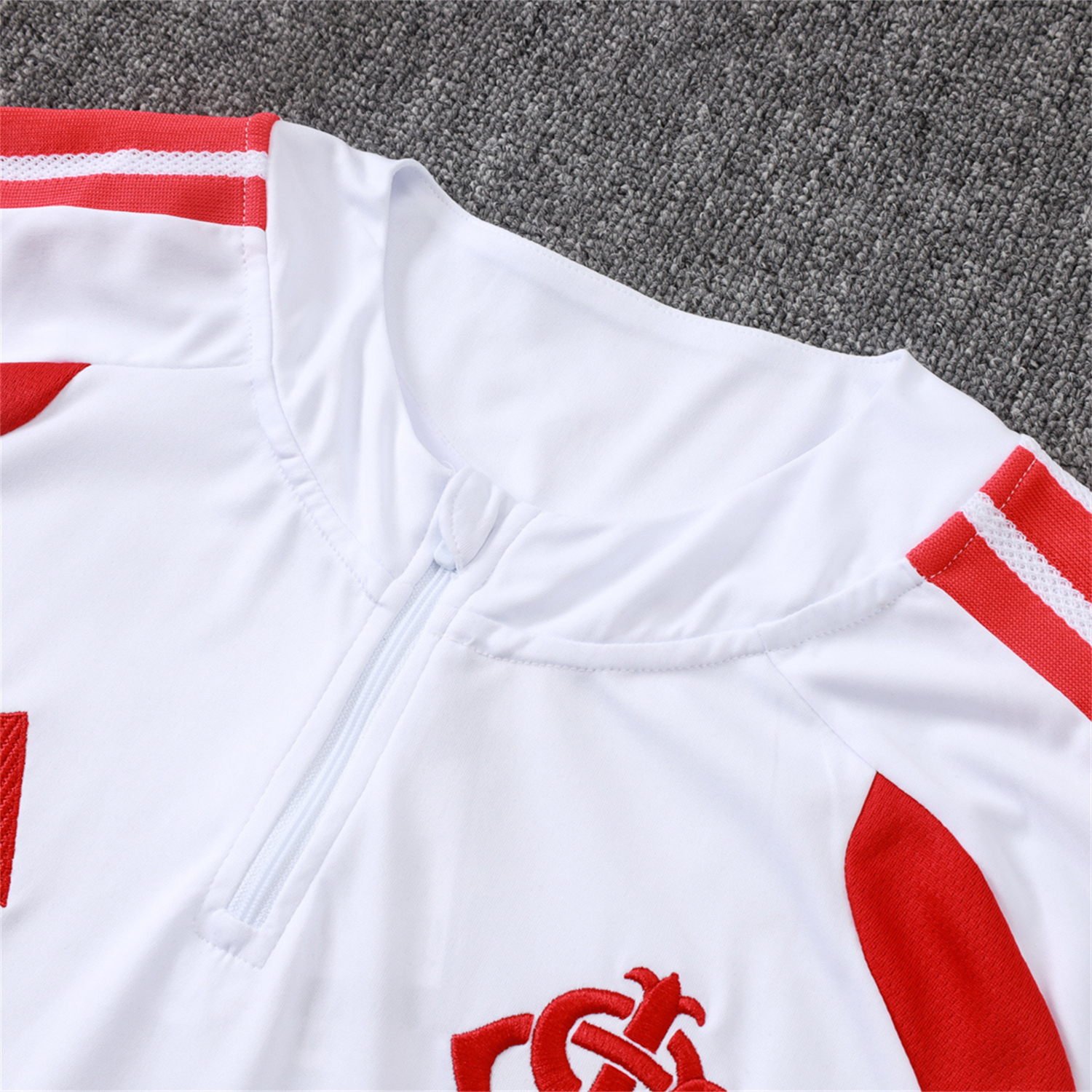 AlphaJersey-SC Internacional 2026 Long Sleeve Training Set - White Top & Red Pants