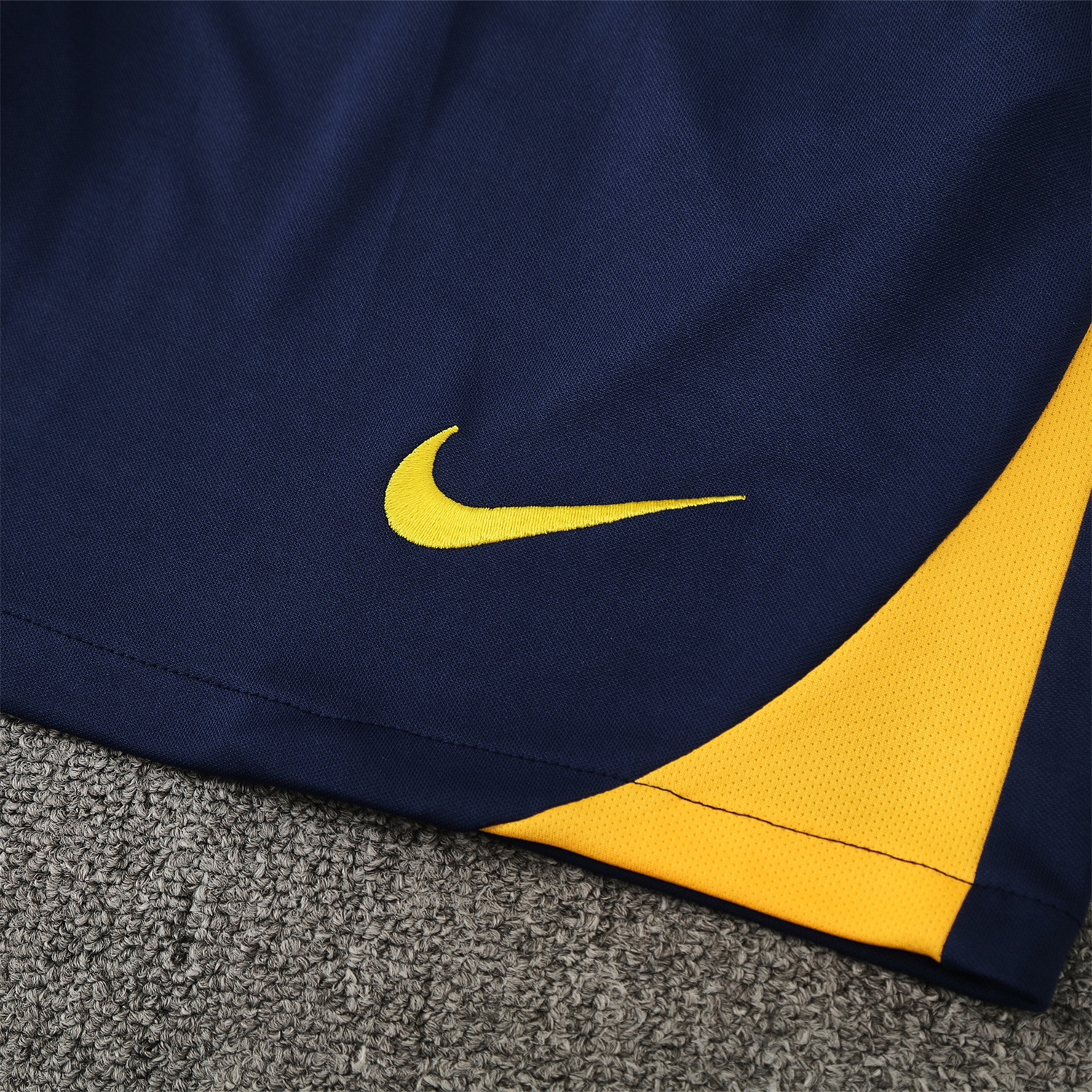 AlphaJersey-Atletico Madrid Short-Sleeve Training Set - Blue Yellow Top & Blue Shorts