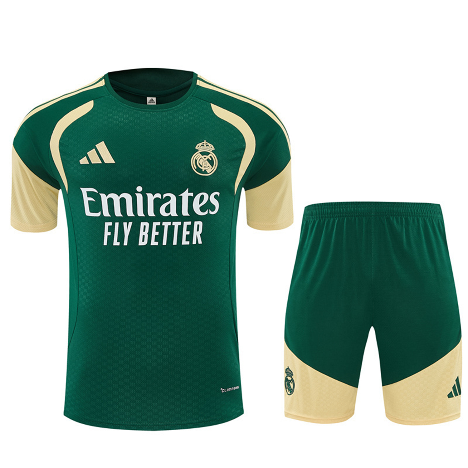 AlphaJersey-Real Madrid 26-27 Short-Sleeve Training Set - Green Top & Green Shorts