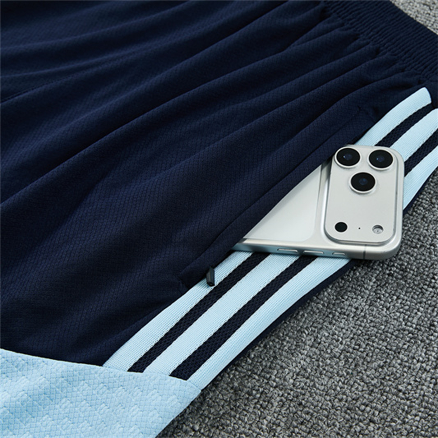 AlphaJersey-Argentina 2026 Short-Sleeve Training Set - Blue Rays Top and Blue Shorts