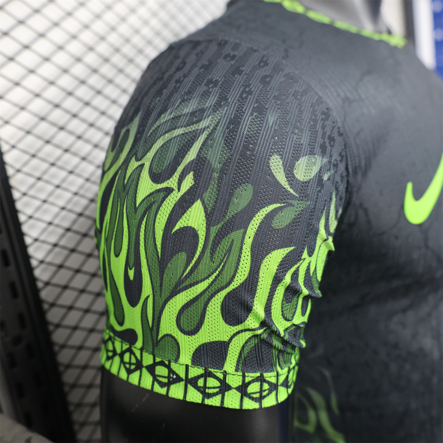 AlphaJersey-Brazil 2025 Green Fire Black Special Edition Jersey - Player Version