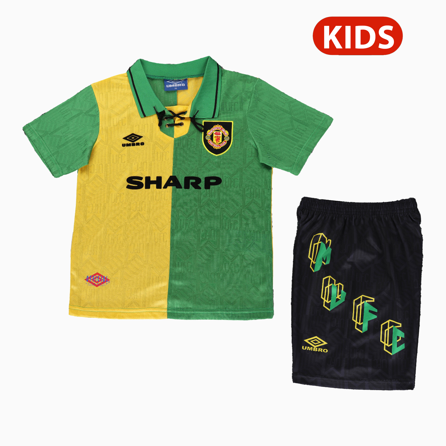AlphaJersey-Retro Manchester United 92-94 Away Kids Kit