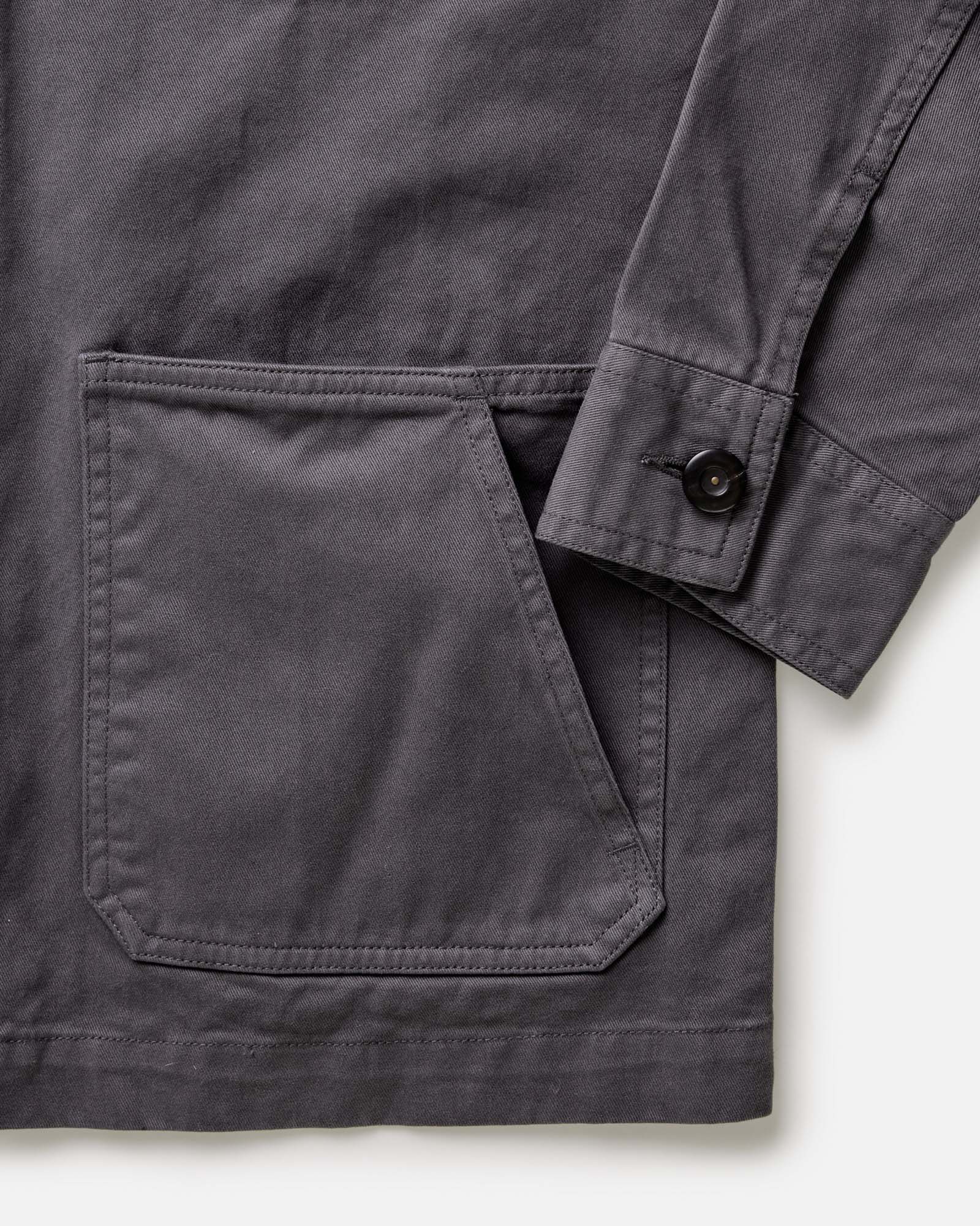 The Ojai Jacket in Organic Charcoal Foundation Twill | Modern Menswear by yycbvcnbmmnbm