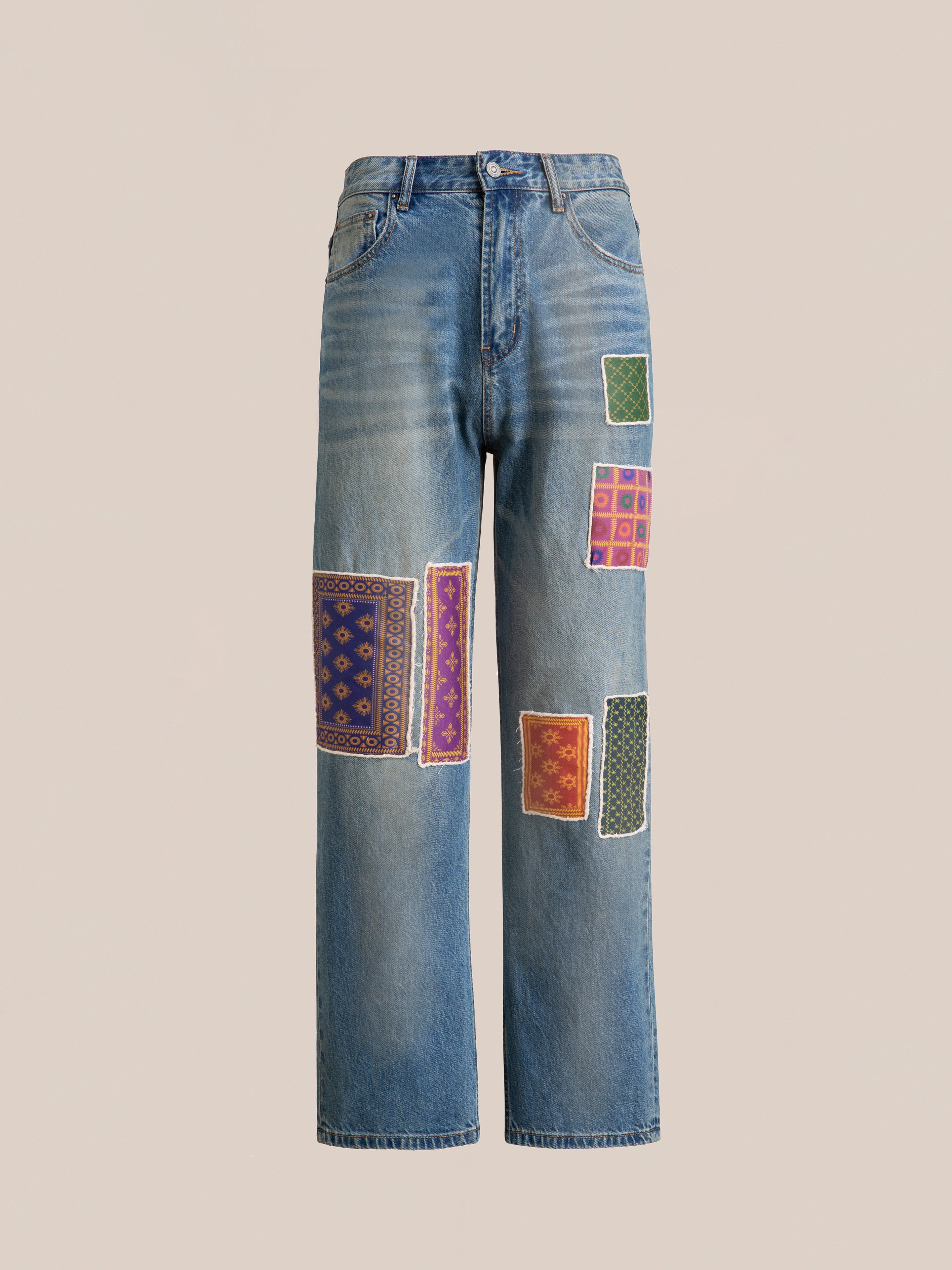 Kantha Patchwork Jeans | Modern Menswear by yycbvcnbmmnbm