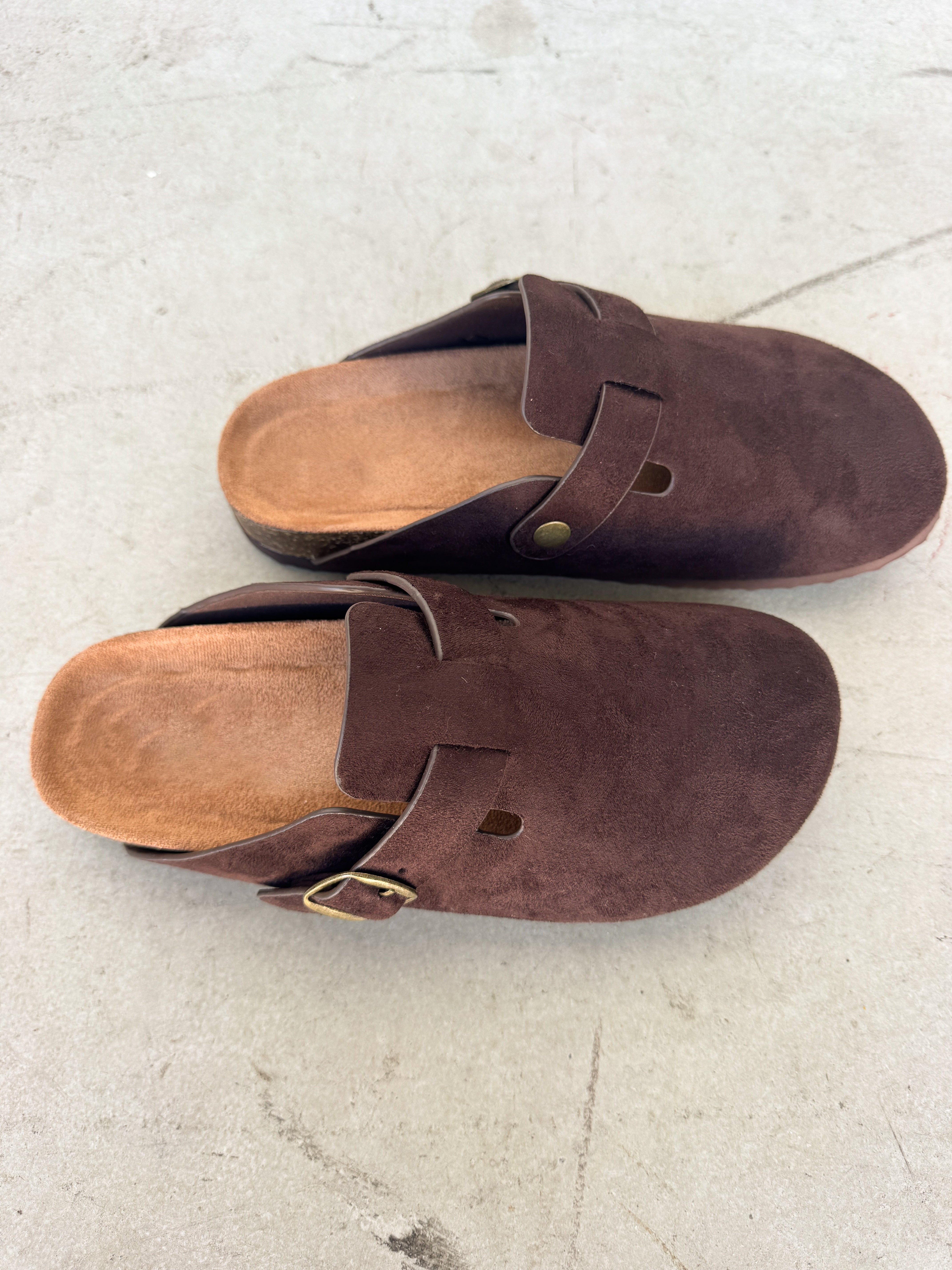 Chocolate Brown Slip-On Clogs | Elegant Women's Fashion by coolavocek