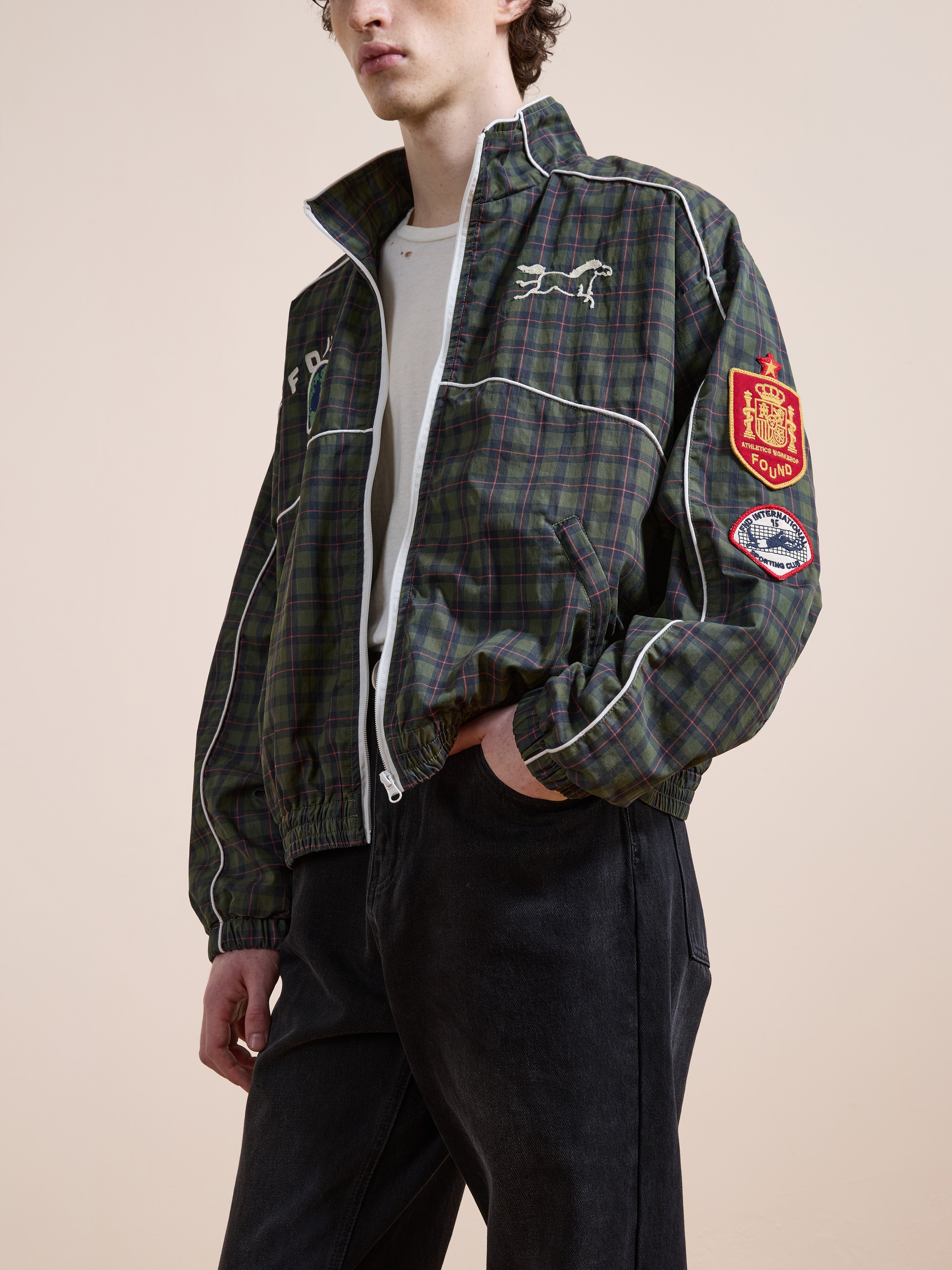 Forest Plaid Track Jacket | Modern Menswear by yycbvcnbmmnbm