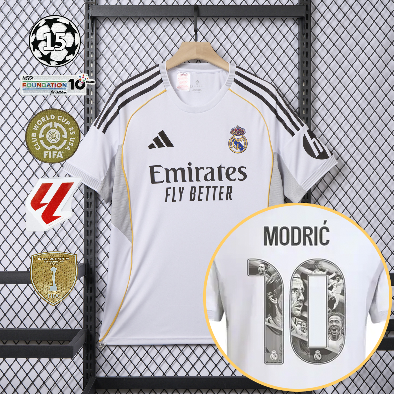 AlphaJersey-Real Madrid 25-26 Home Modrić Limited Edition Jersey - Fans Version
