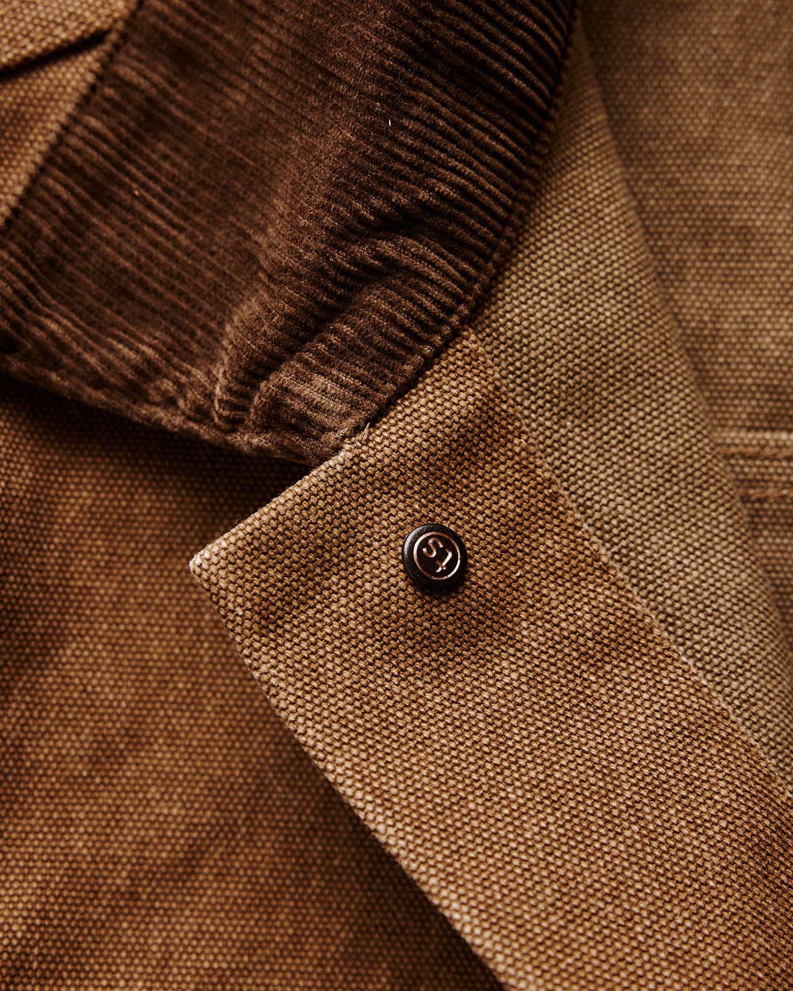 The Ryder Jacket in Tobacco Chipped Canvas | Modern Menswear by yycbvcnbmmnbm