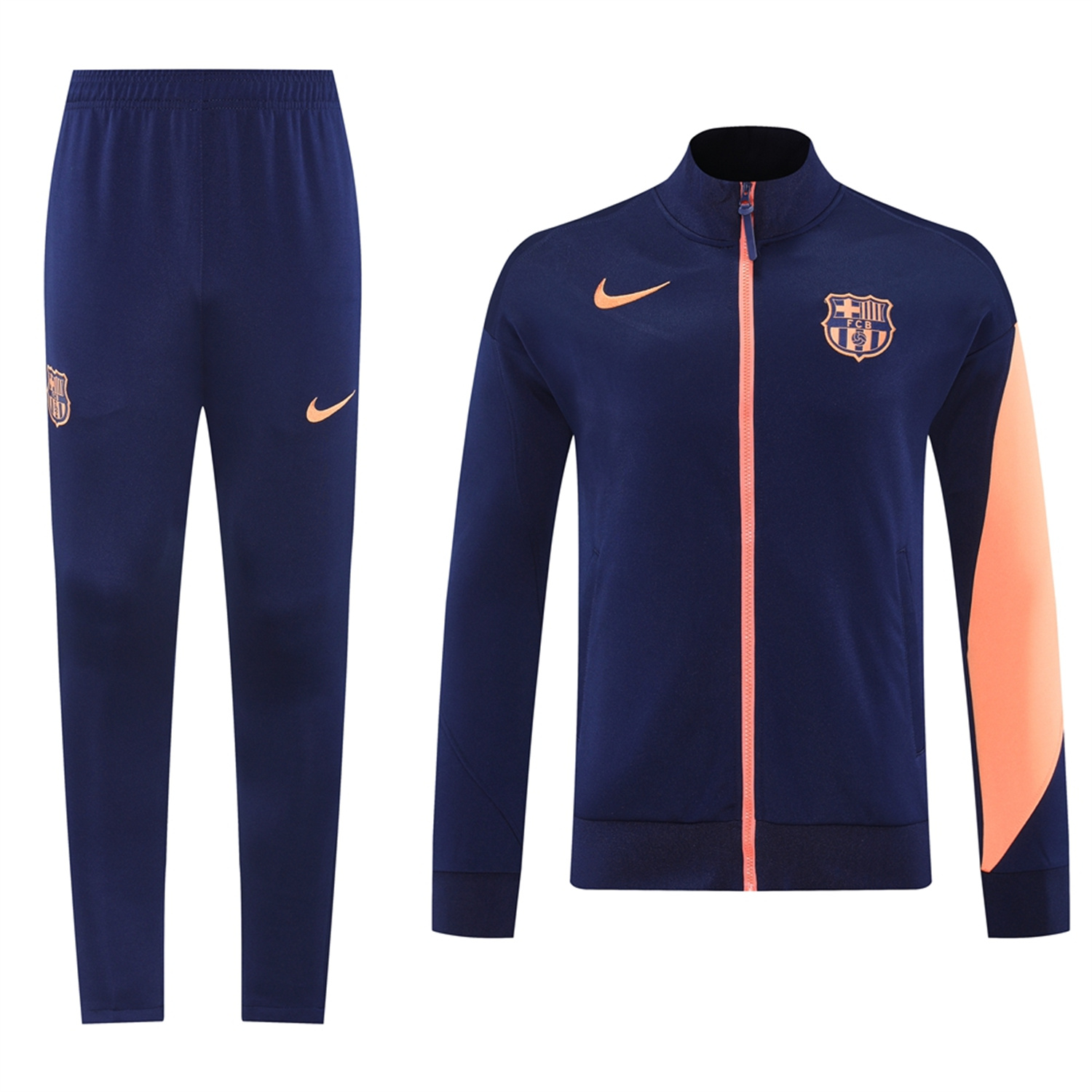 AlphaJersey-Barcelona 25-26 Jacket Training Tracksuit - Royal Blue top & Royal Blue Pants