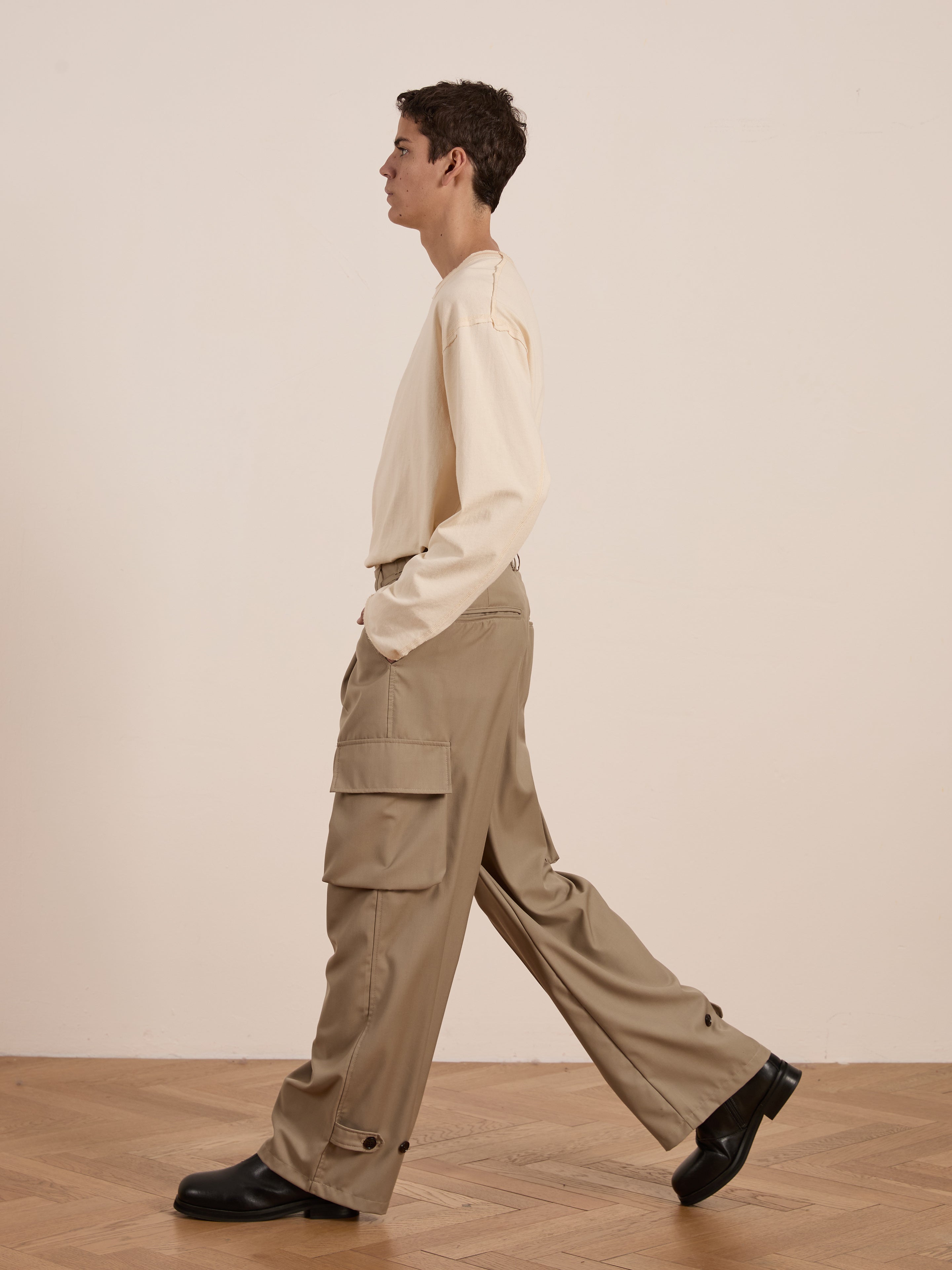 Hava Pleated Cargo Trousers | Modern Menswear by yycbvcnbmmnbm
