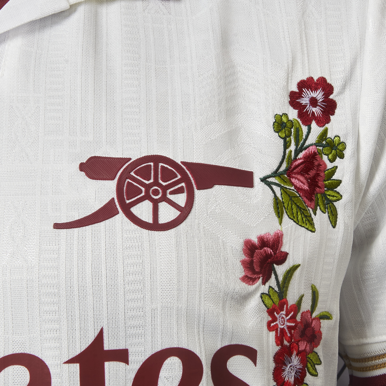 AlphaJersey-【Embroidered Flower Version】Arsenal 25-26 Third White Jersey - Player Version