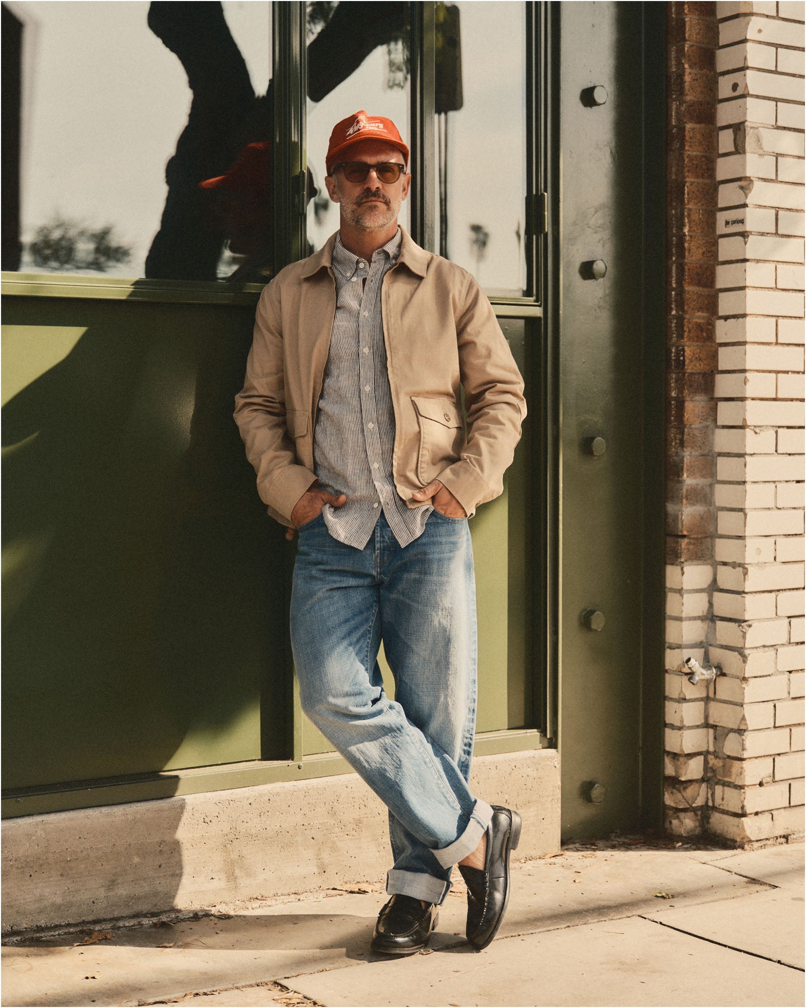 The Airman Jacket in Organic Khaki Foundation Twill | Modern Menswear by yycbvcnbmmnbm