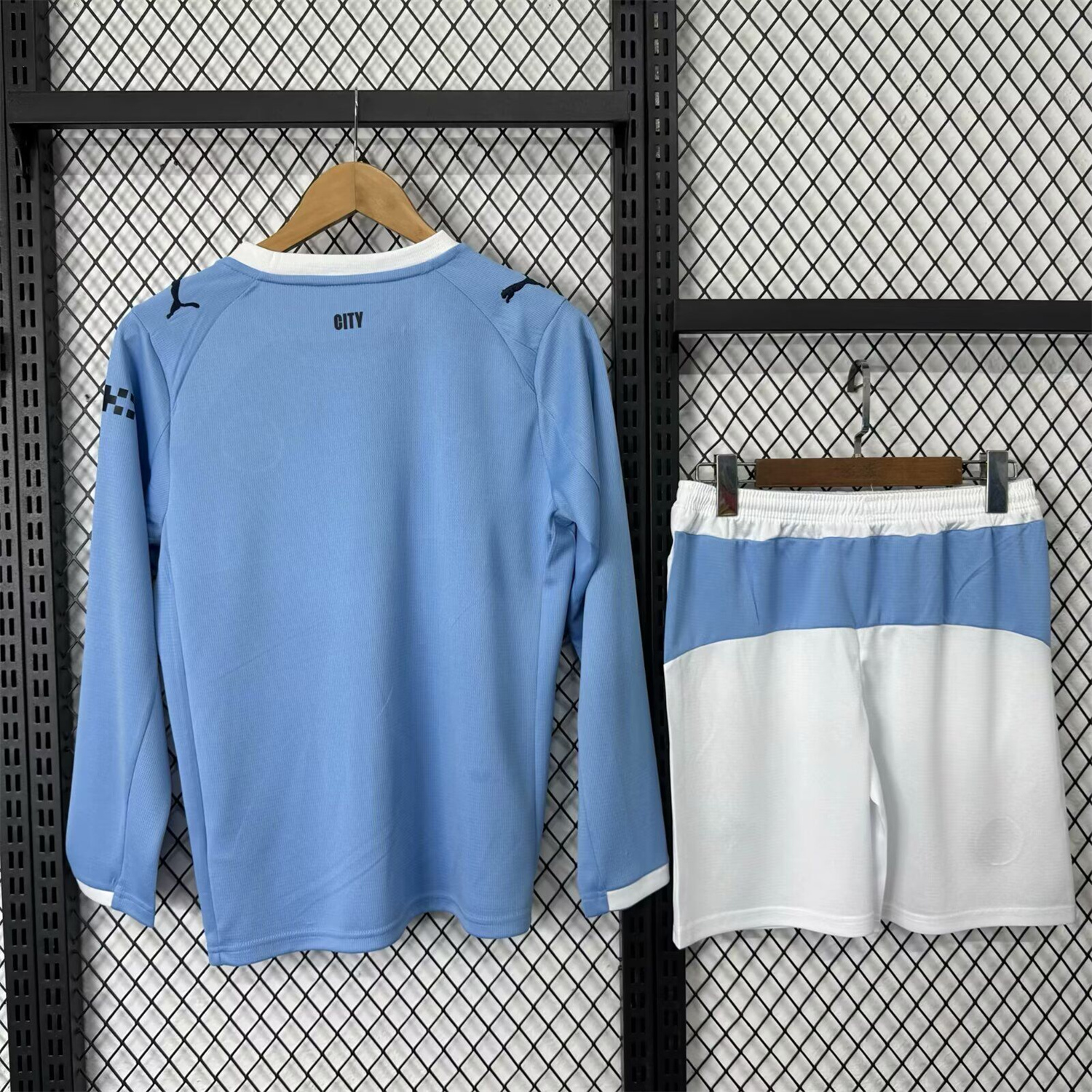 AlphaJersey-Manchester City 25-26 Home Long Sleeves Kids Kit