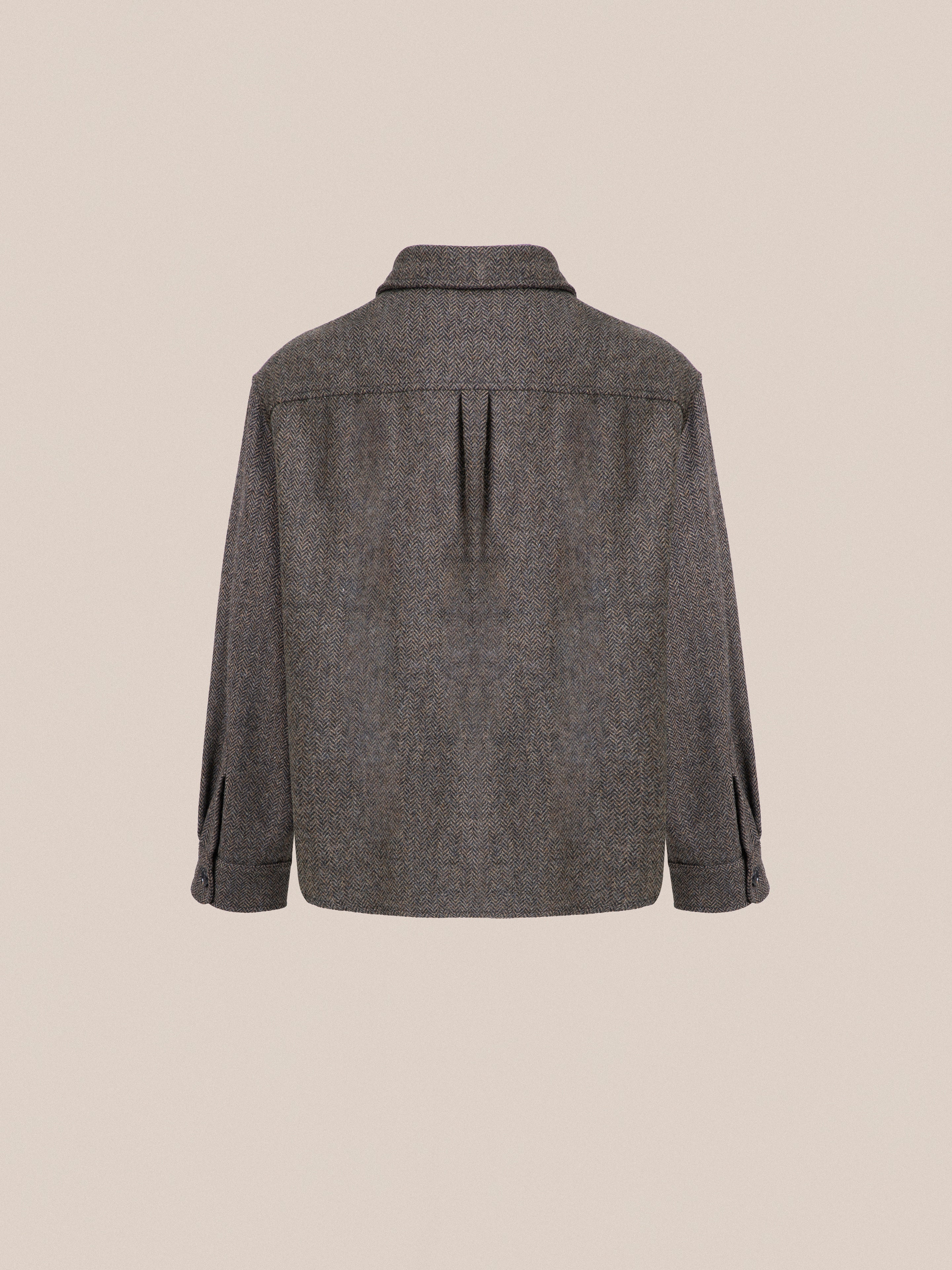 Raven Herringbone Overshirt | Modern Menswear by yycbvcnbmmnbm