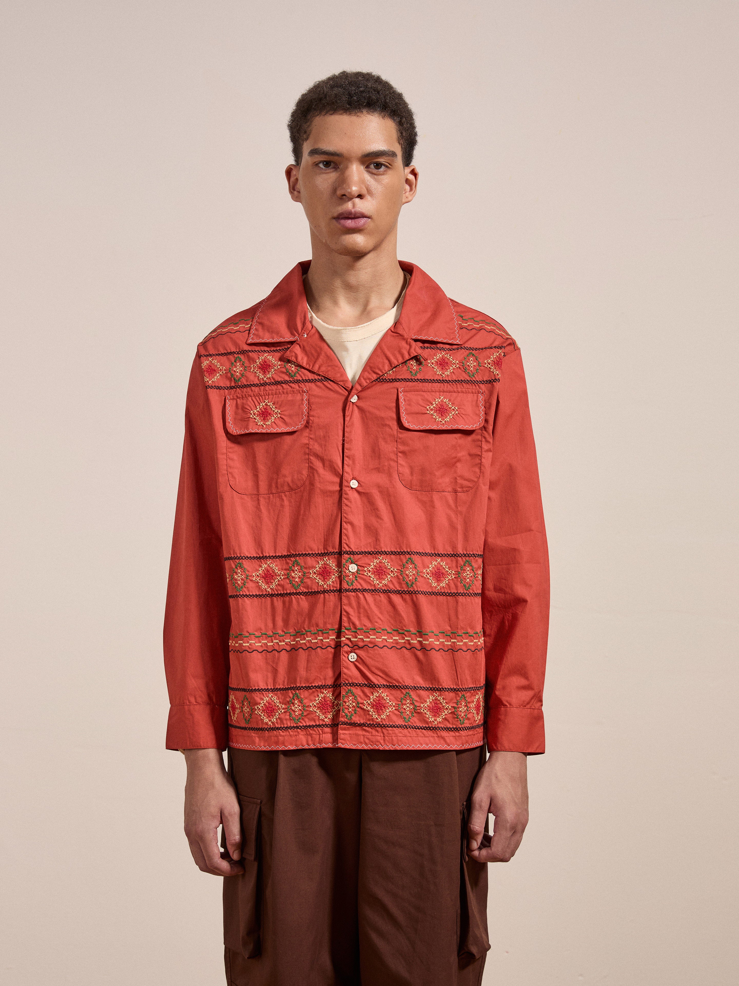Embroidered Western Button Up | Modern Menswear by yycbvcnbmmnbm