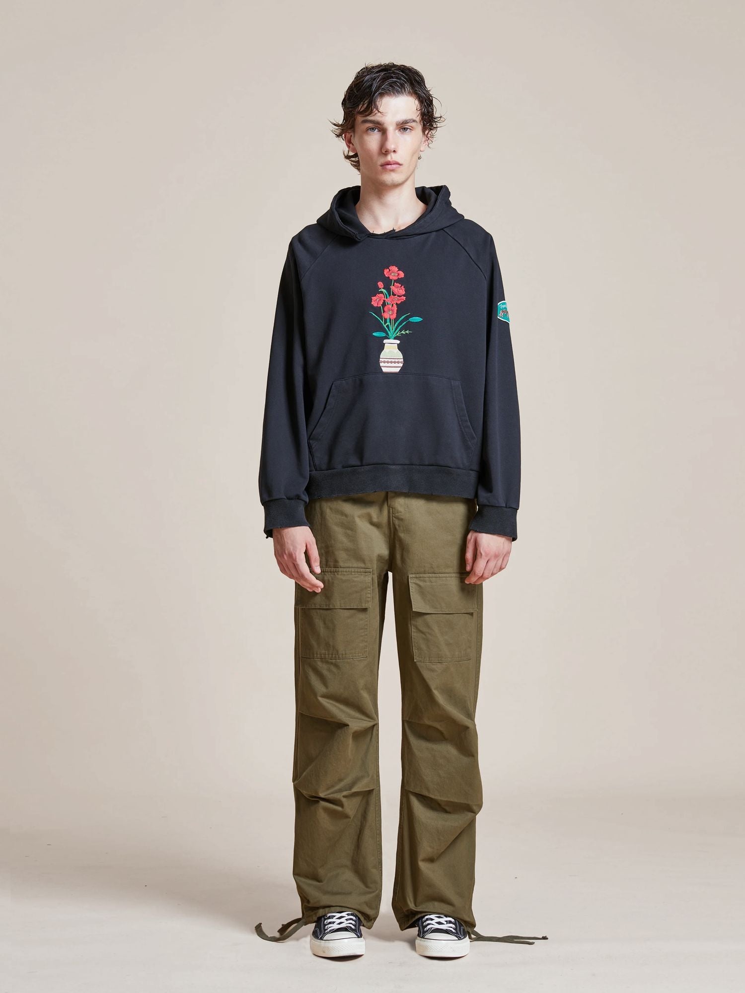 Flowers Vase Hoodie | Modern Menswear by yycbvcnbmmnbm