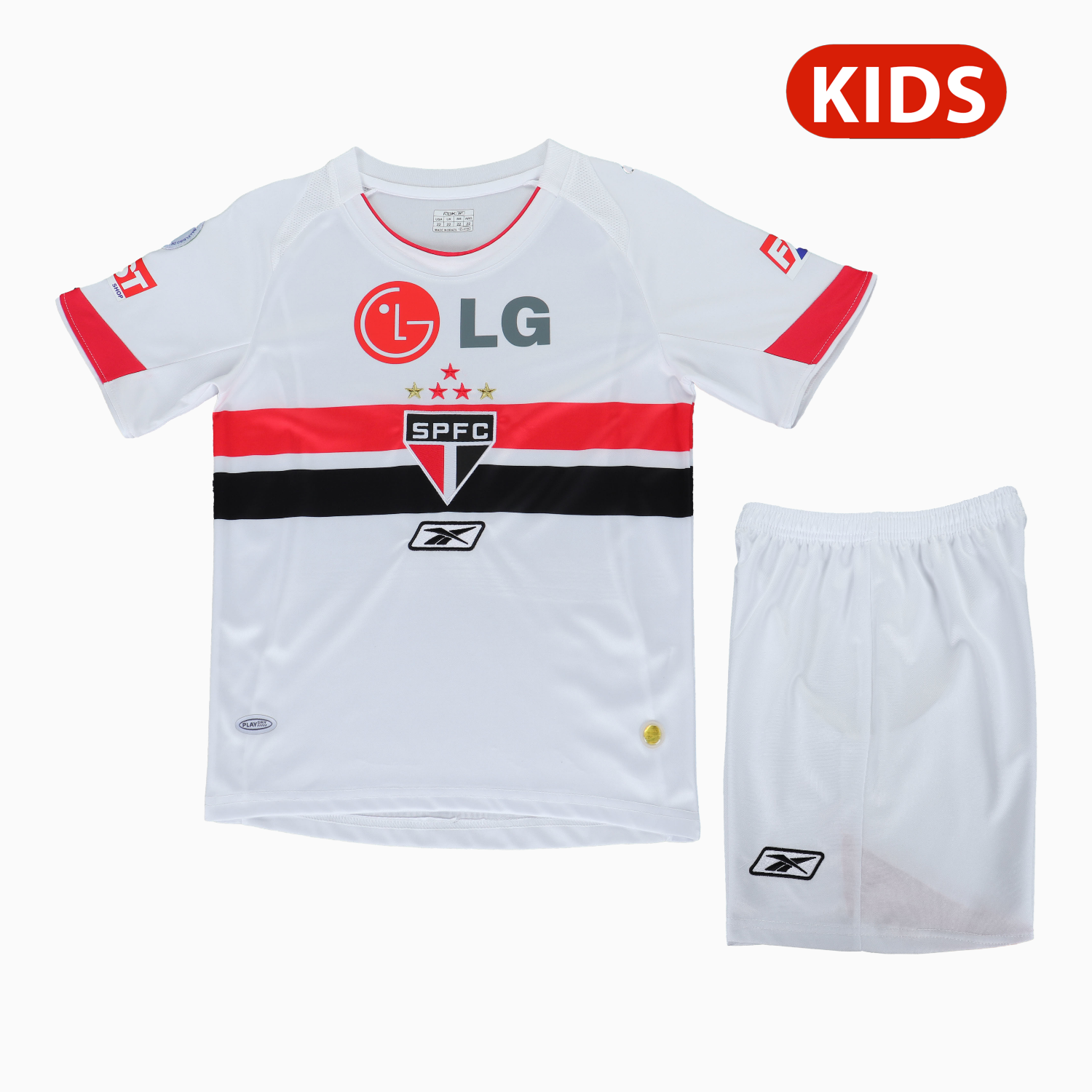 AlphaJersey-Retro Sao Paulo 2007-08 Home Kids Kit