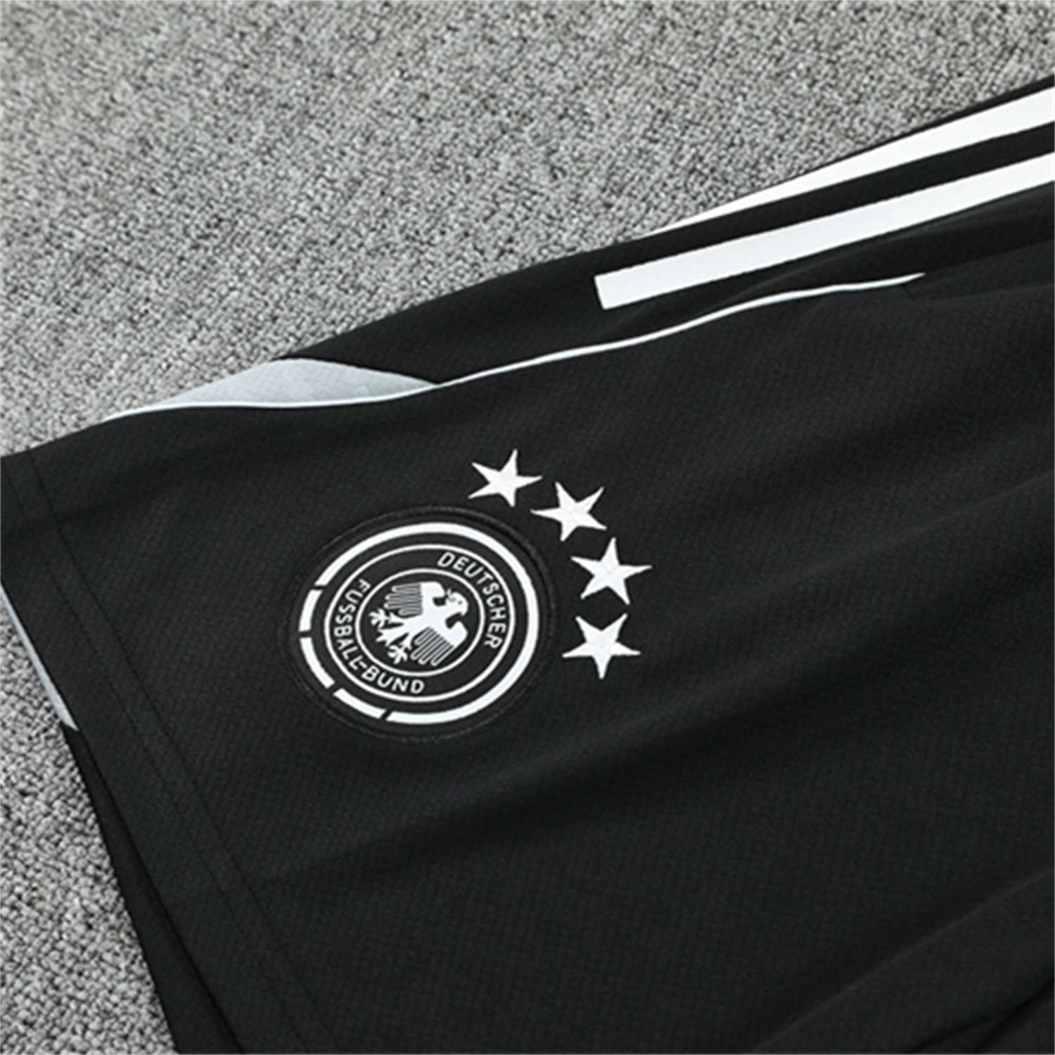 AlphaJersey-Germany 25-26 Short-Sleeve Training Set - White Top & Black Shorts