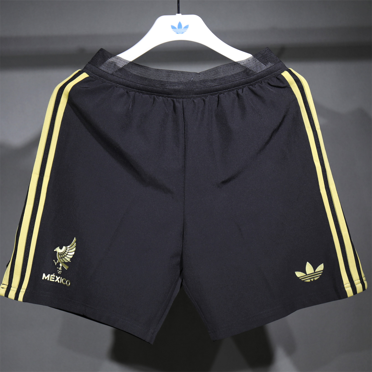 AlphaJersey-Mexico 2025 Gold Cup Black Shorts - Player Version