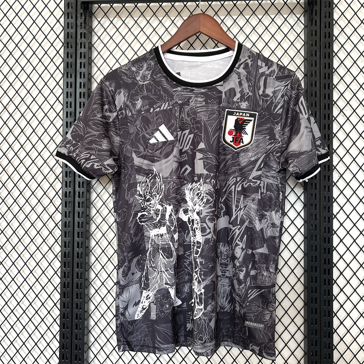 AlphaJersey-Japan 25-26 White Stroke Wukong Black Jersey - Fans Version