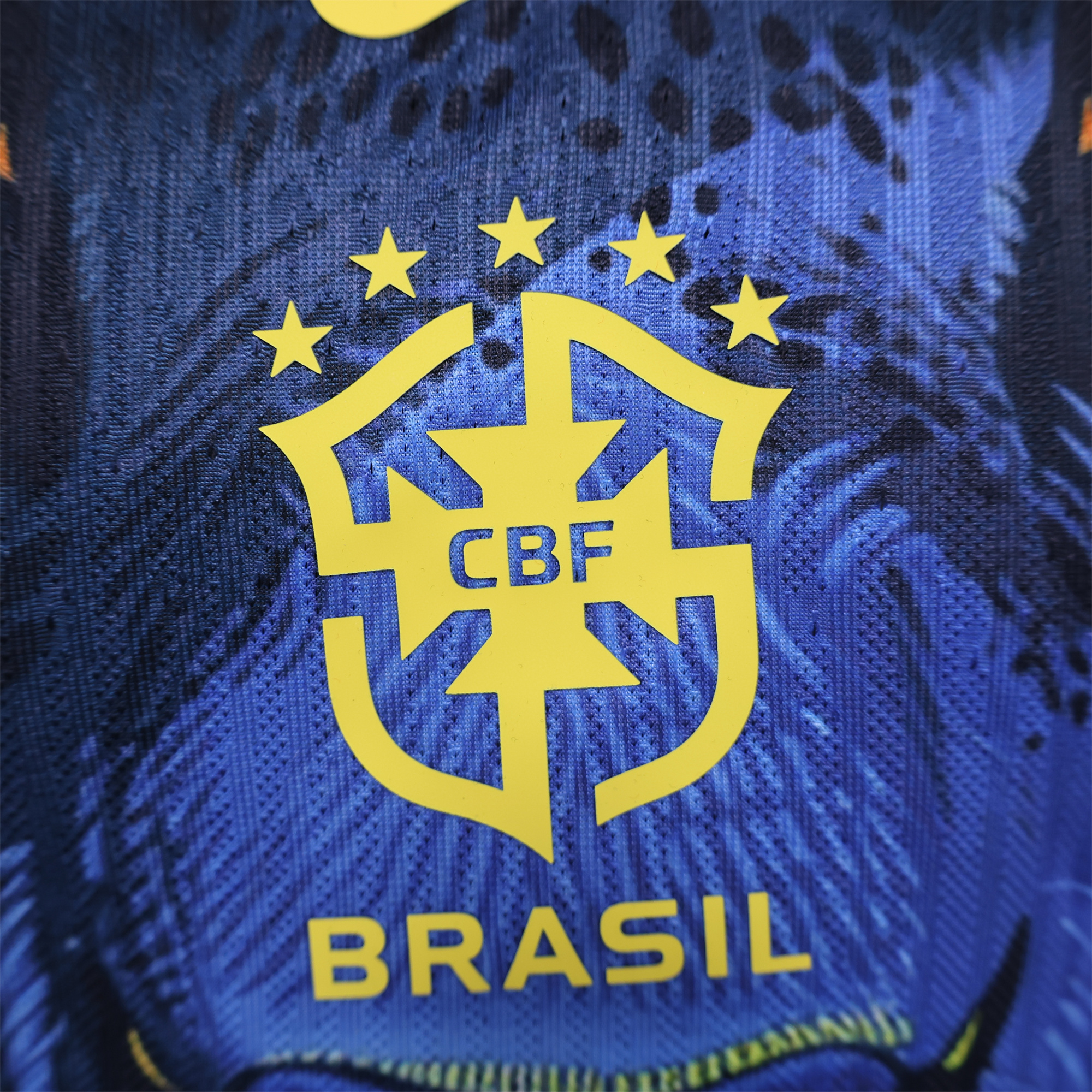 AlphaJersey-Brazil 2024 Black Blue Tiger Jersey - Player Version