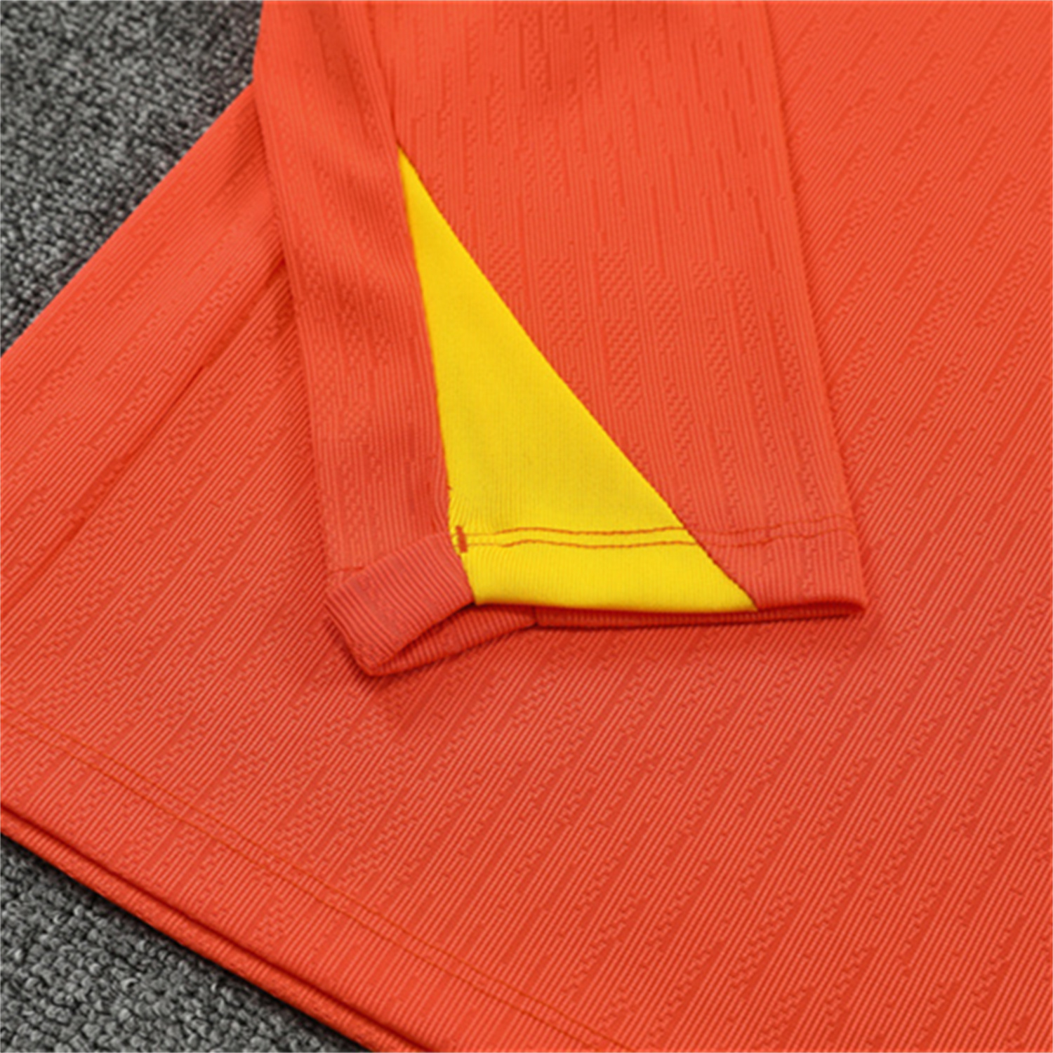 AlphaJersey-Brazil 25-26 Kids Long Sleeve Training Set - Player Version - Orange Top and Black Pants