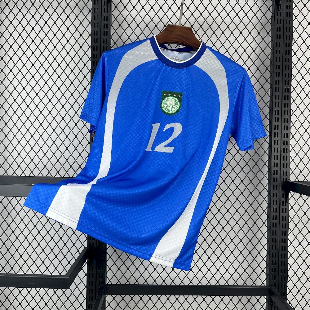 AlphaJersey-Retro Palmeiras 1999-00 Marcos 12 Goalkeeper Blue Jersey