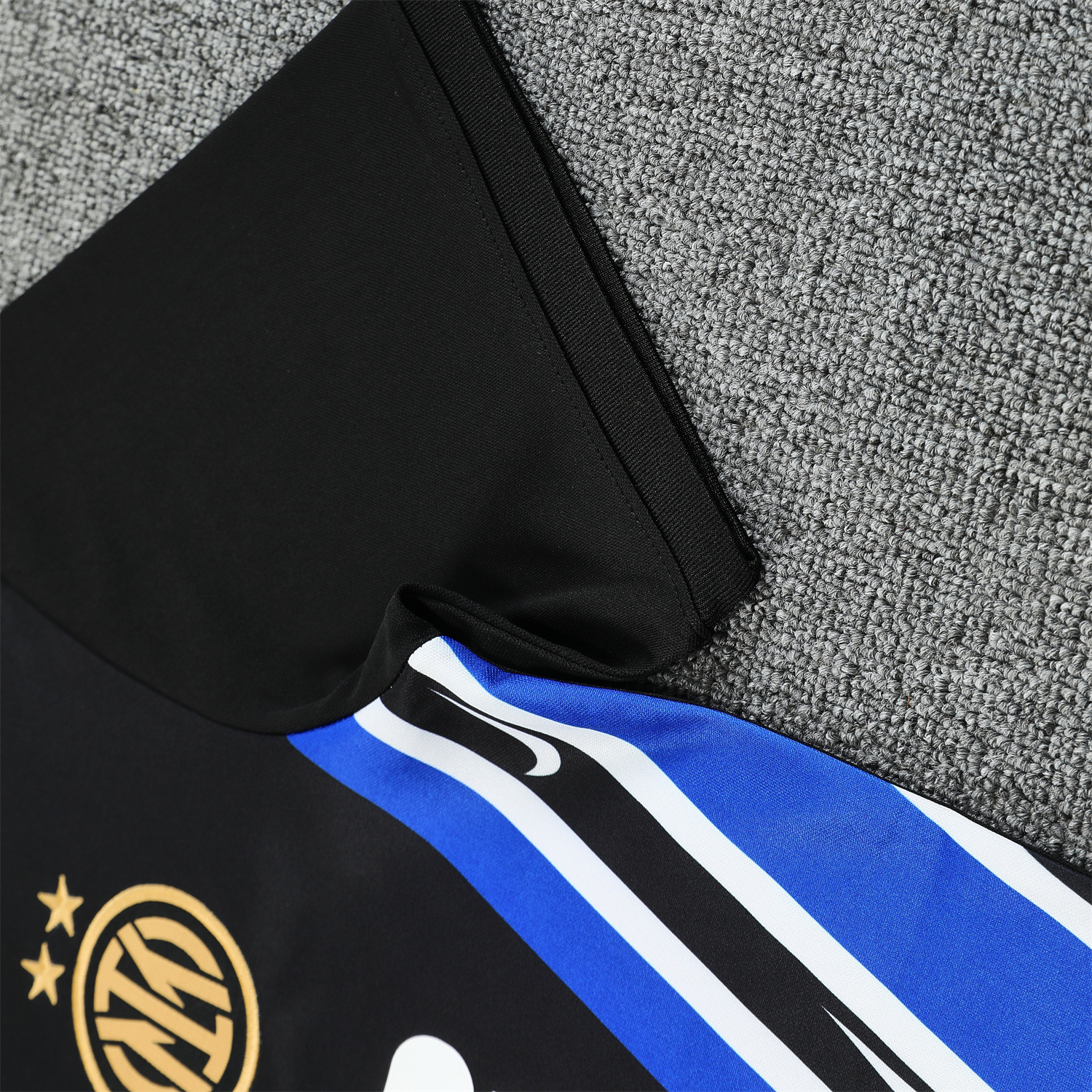 AlphaJersey-Inter Milan 25-26 Short-Sleeve Training Set - Black Top & Black Shorts