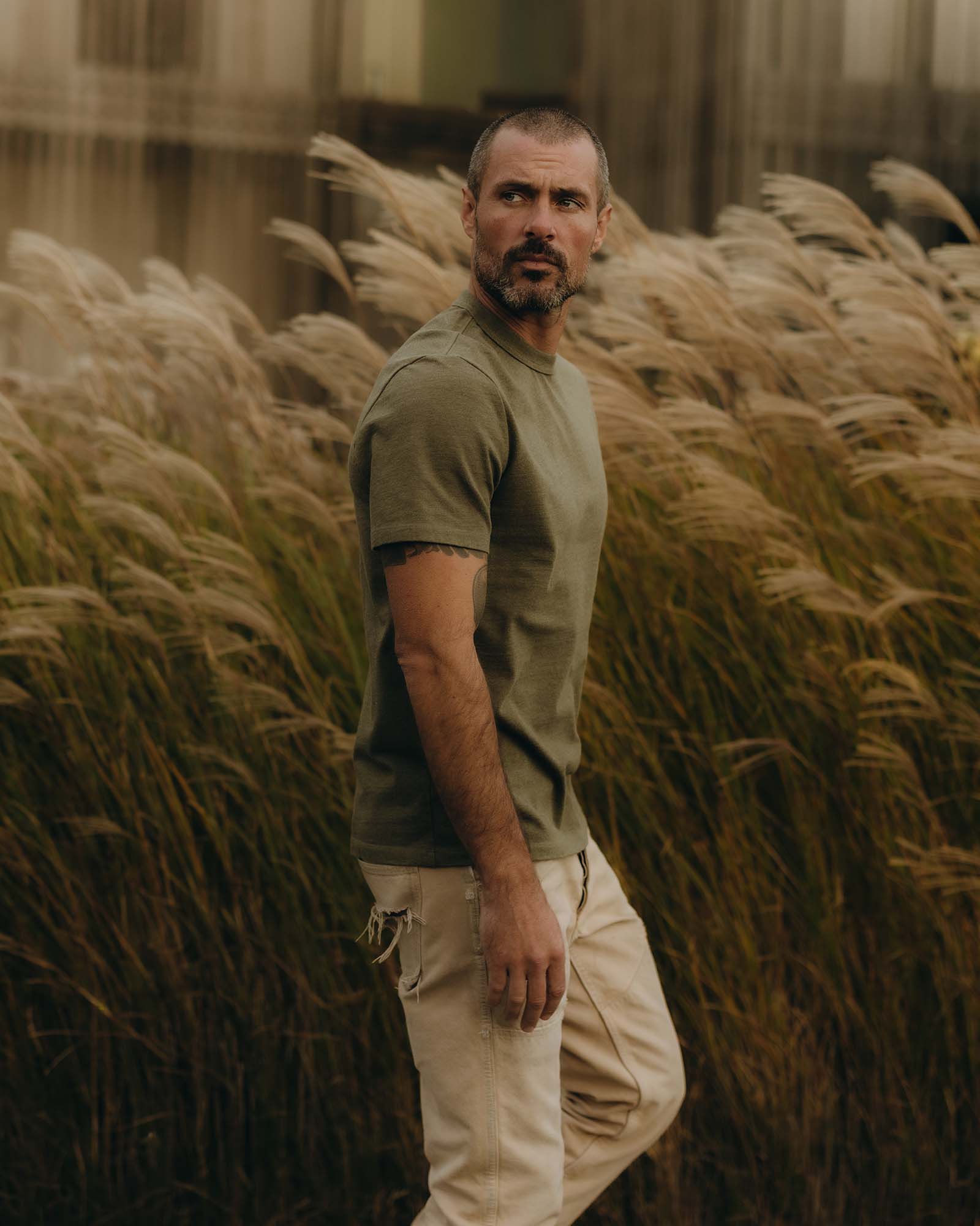 The Organic Cotton Shop Tee in Army Twist | Modern Menswear by yycbvcnbmmnbm