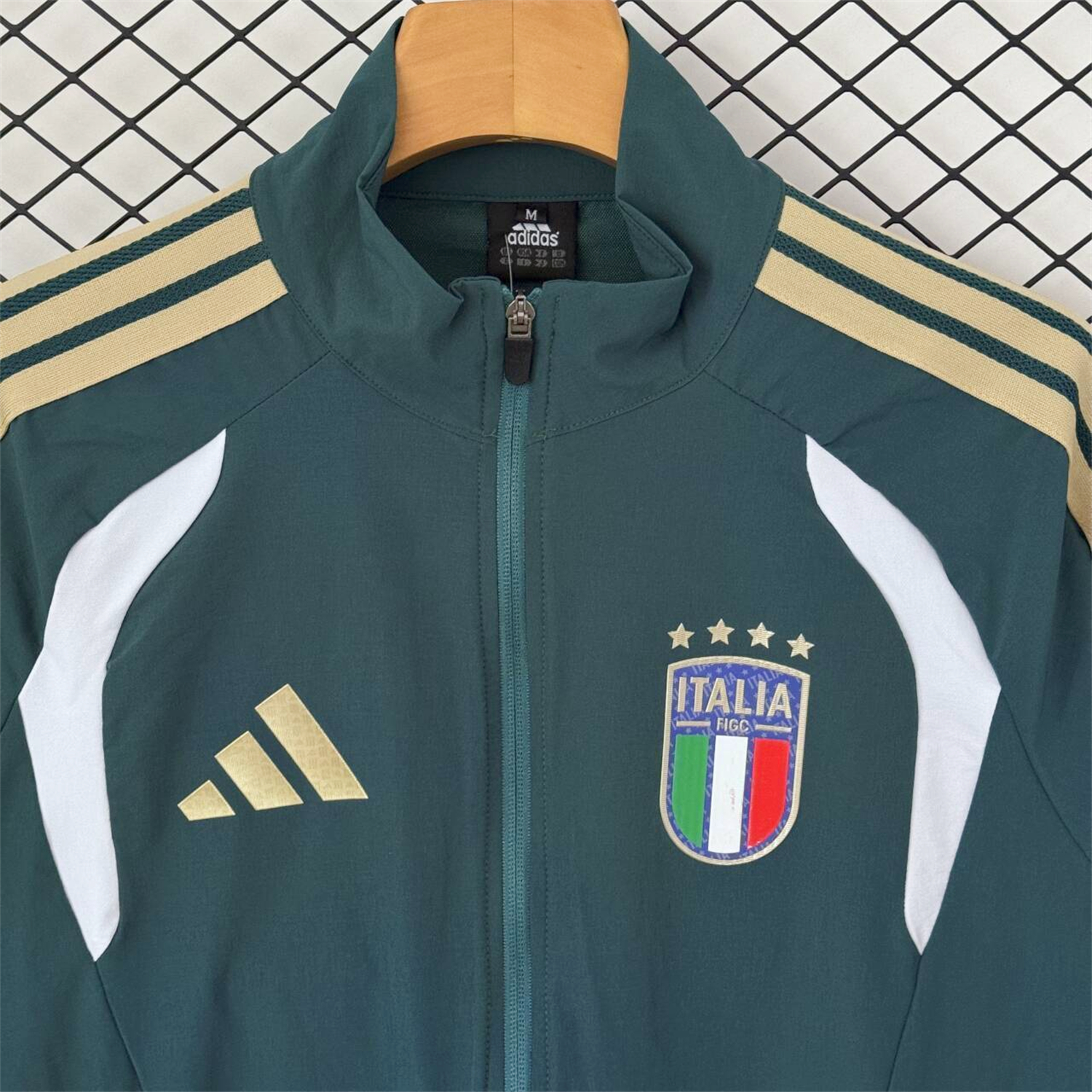 AlphaJersey-Italy 2026 Windbreaker Training Set - Green Top and Pants