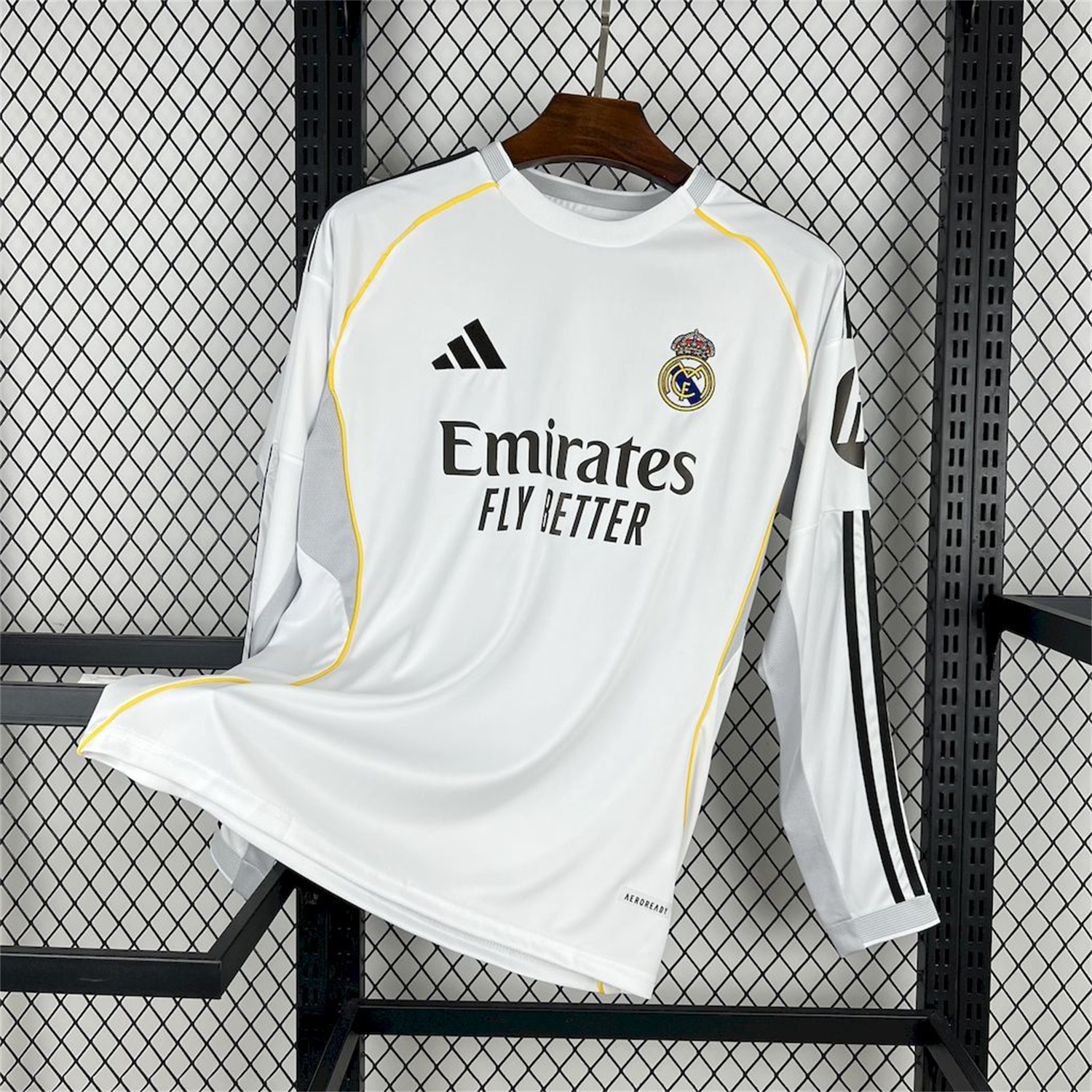 AlphaJersey-Real Madrid 25-26 Home Long Sleeves Jersey - Fans Version