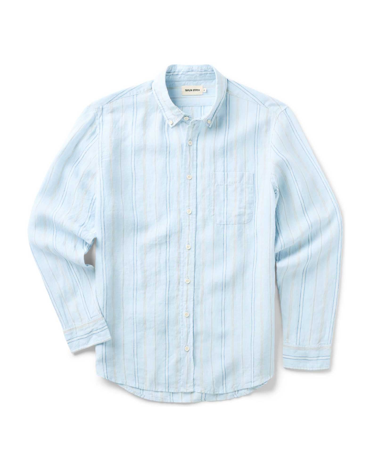 The Jack in Blue Sky Stripe Linen | Modern Menswear by yycbvcnbmmnbm