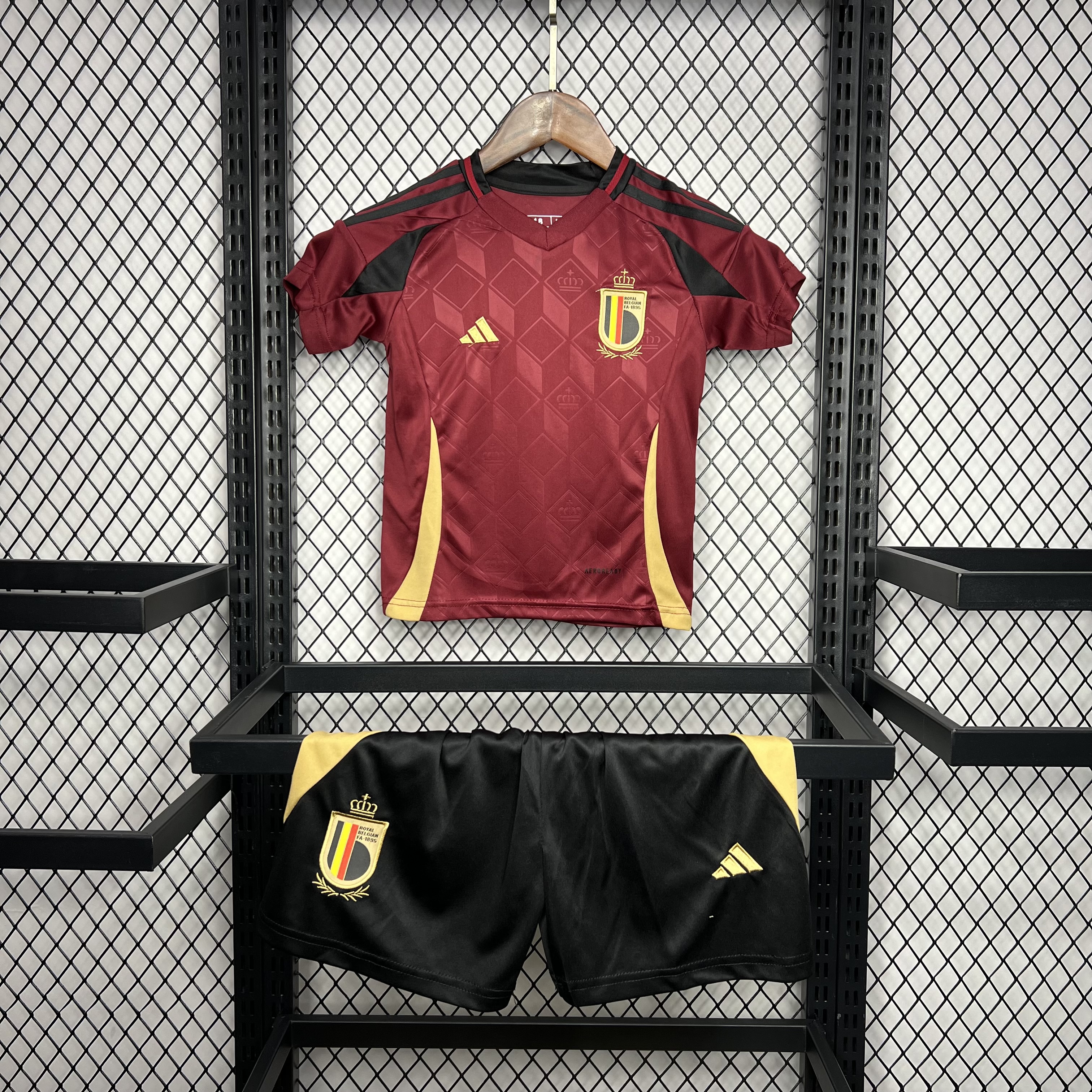 AlphaJersey-Belgium 2024 Home Stadium Kids Kit