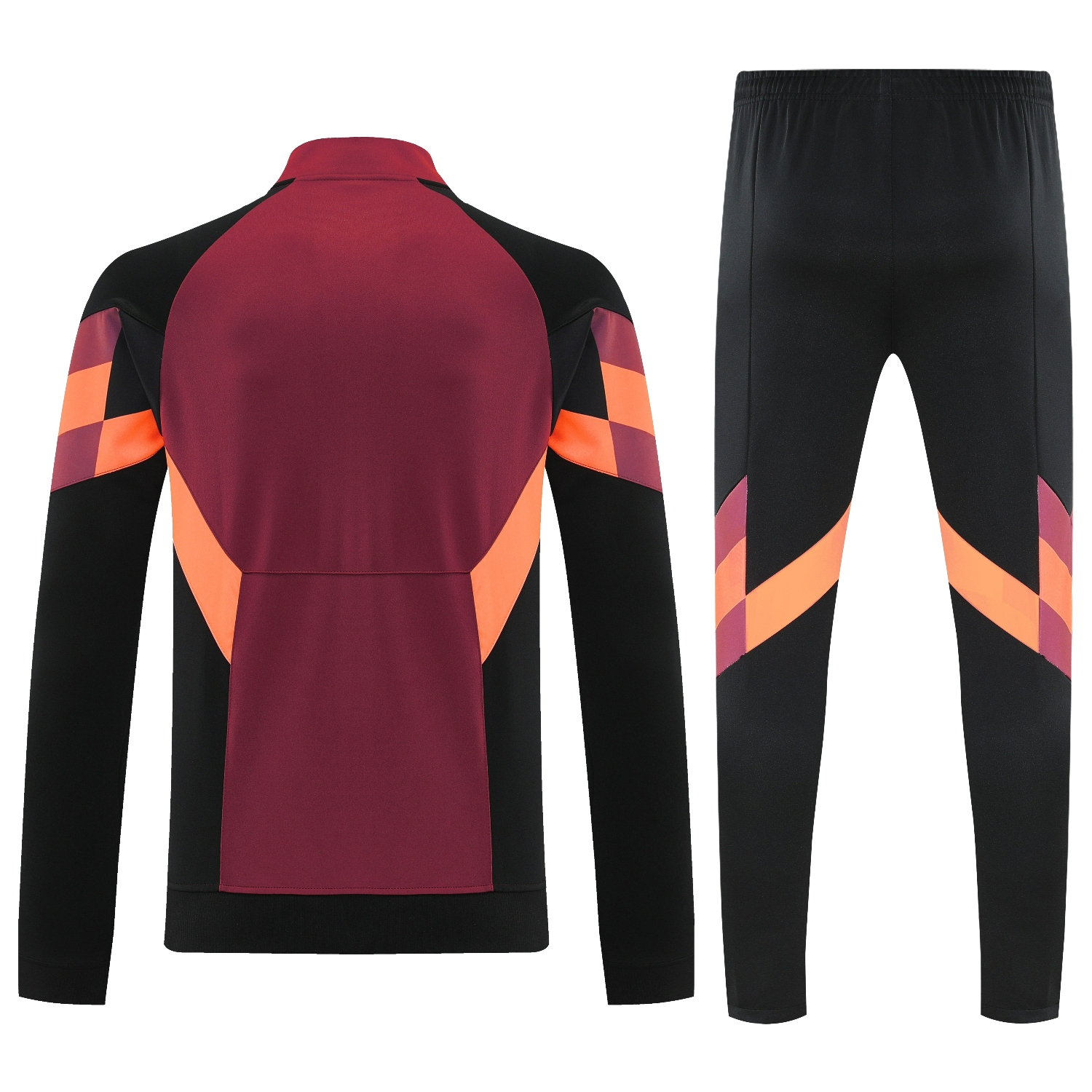 AlphaJersey-River Plate 25-26 Terrace Jacket Training Tracksuit - Deep Red Jackets & Black Pants