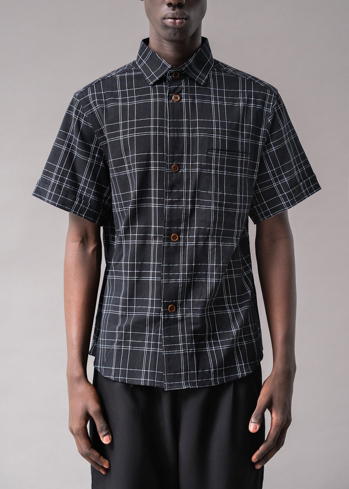 Tron 2-D Plaid Black | Modern Menswear by yycbvcnbmmnbm