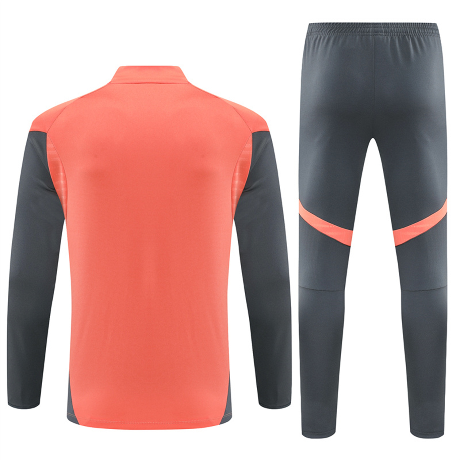 AlphaJersey-Bayern Munich 25-26 Kid Long Sleeves Training Set - Orange Top & Gray Pants
