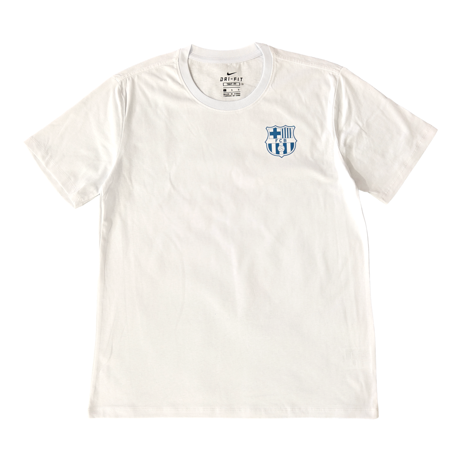 AlphaJersey-Barcelona Fun Crest Design Dynamic And Modern Features T-shirt【White】