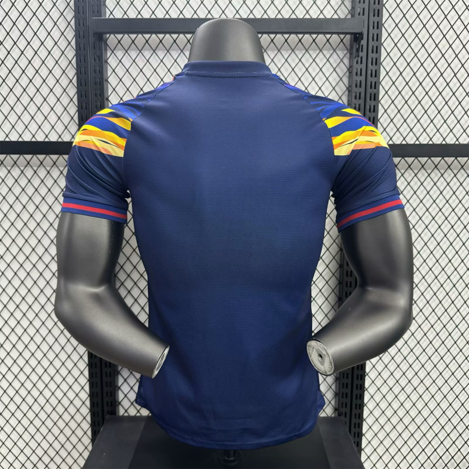 AlphaJersey-Club América 25-26 V-Shaped Camouflage Pattern Deep Blue Jersey - Player Version