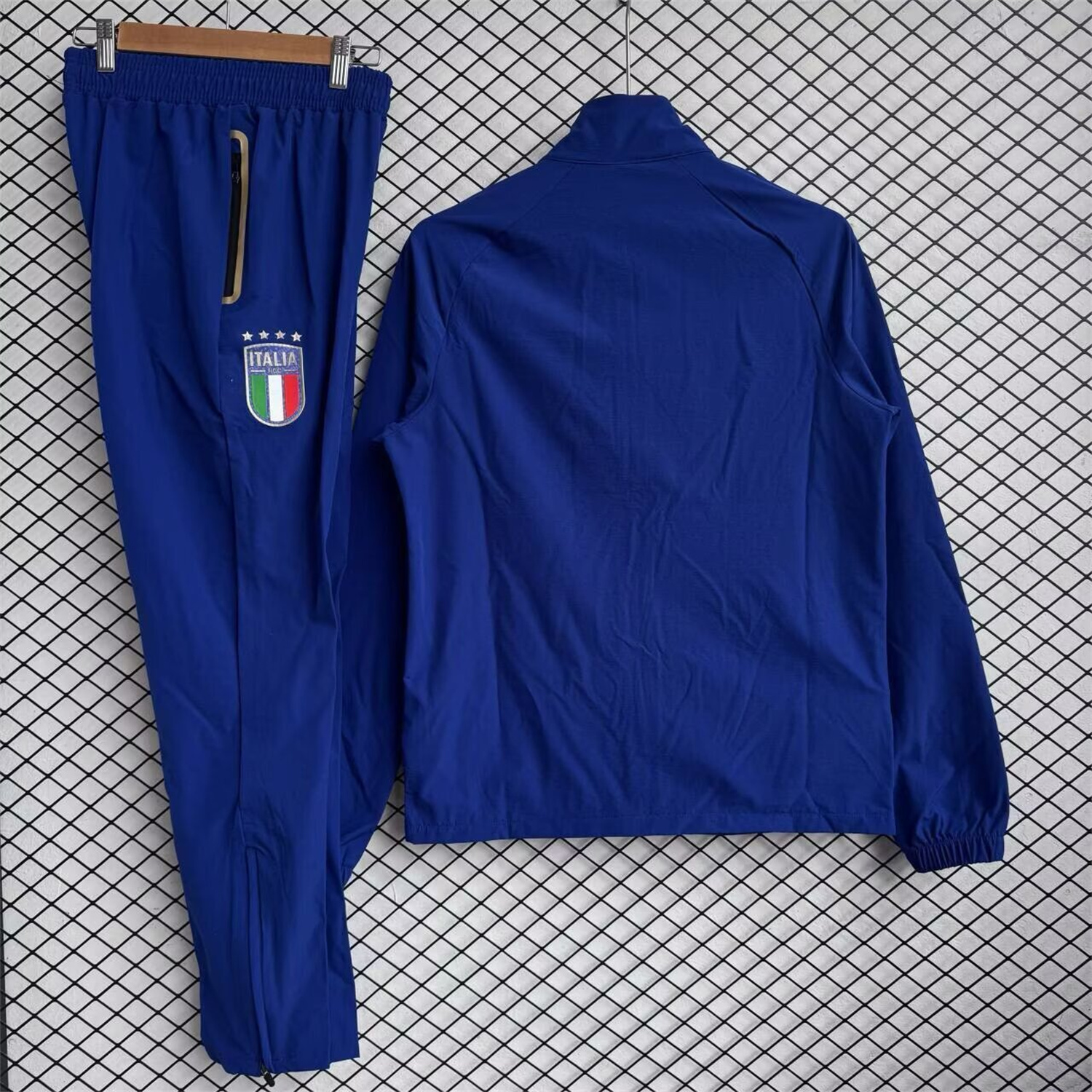 AlphaJersey-Italy 2026 Windbreaker Training Set - Dark Blue Top and Pants
