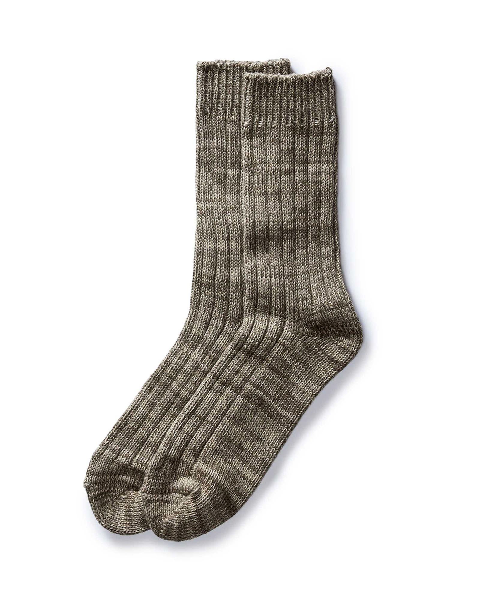 The Camp Sock in Marled Smoked Olive | Modern Menswear by yycbvcnbmmnbm