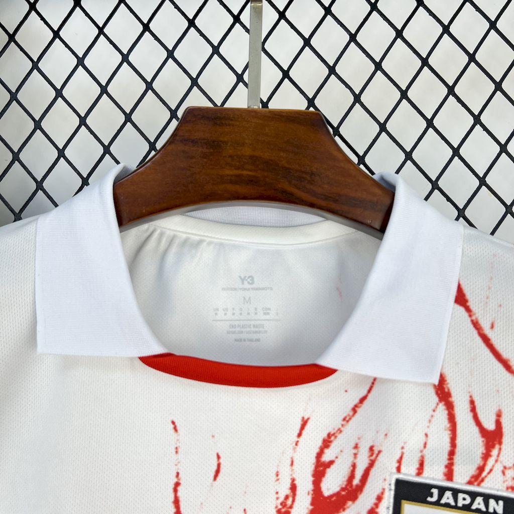 AlphaJersey-Japan 25-26 Y-3 Red Auspicious Cloud Pattern White Special Jersey - Fans Version