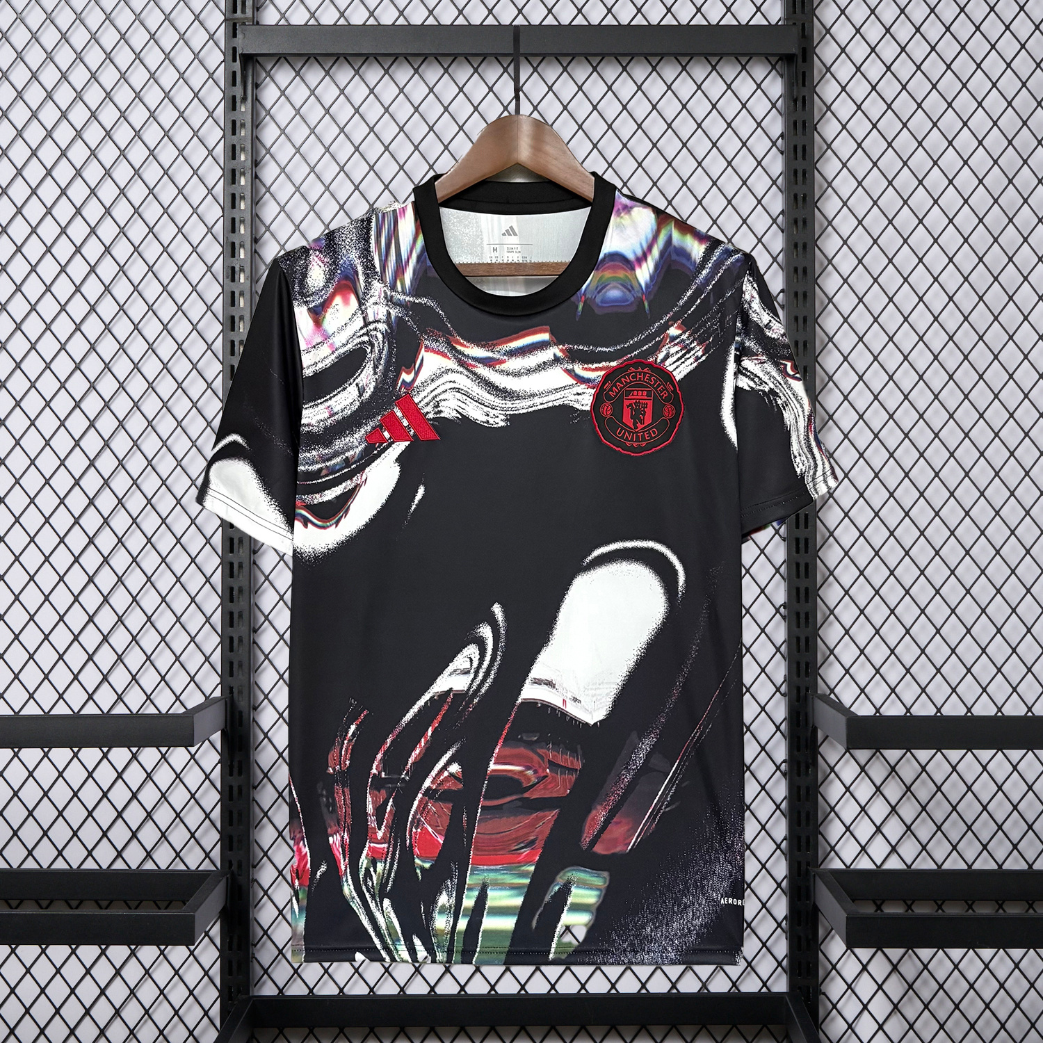 AlphaJersey-Manchester United 25-26 Ripples Black Special Jersey - Fans Version