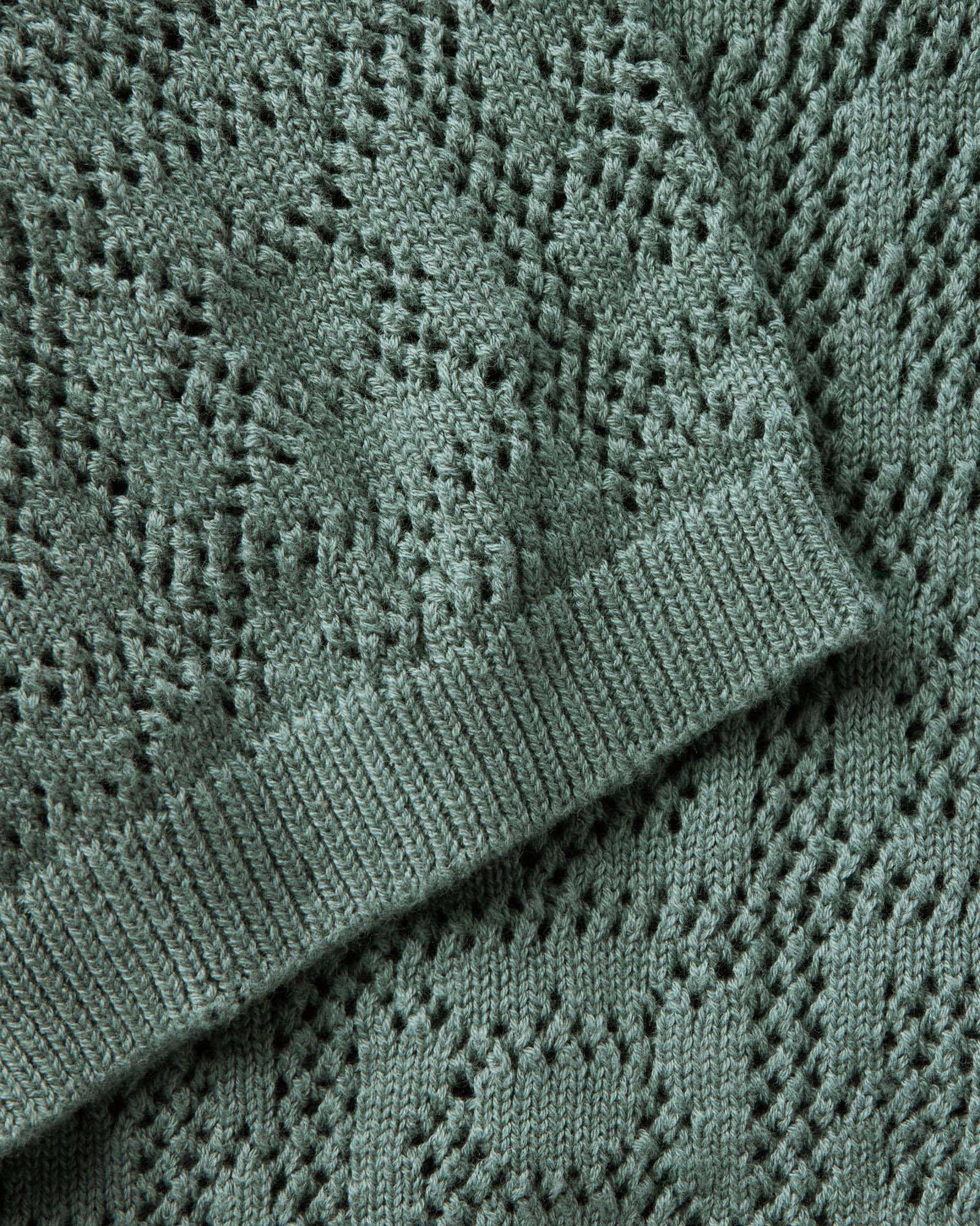 The Monterey Sweater Polo in Deep Sea Geo Crochet | Modern Menswear by yycbvcnbmmnbm