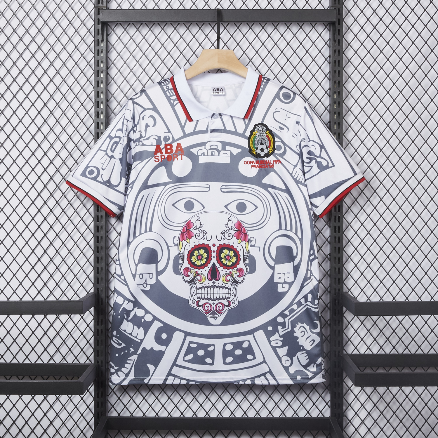 AlphaJersey-Retro Mexico 1998 Away Grey Special Edition Jersey