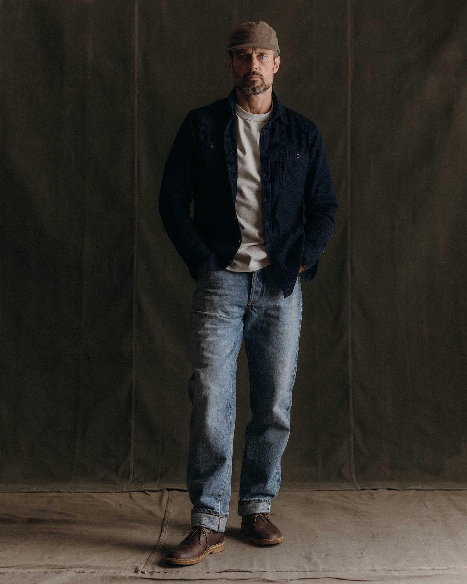The Utility Shirt in Rinsed Indigo Sashiko | Modern Menswear by yycbvcnbmmnbm