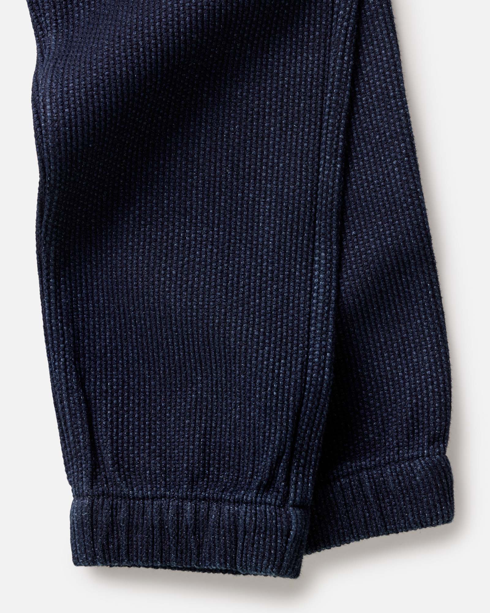 The Apres Pant in Rinsed Indigo Sashiko | Modern Menswear by yycbvcnbmmnbm