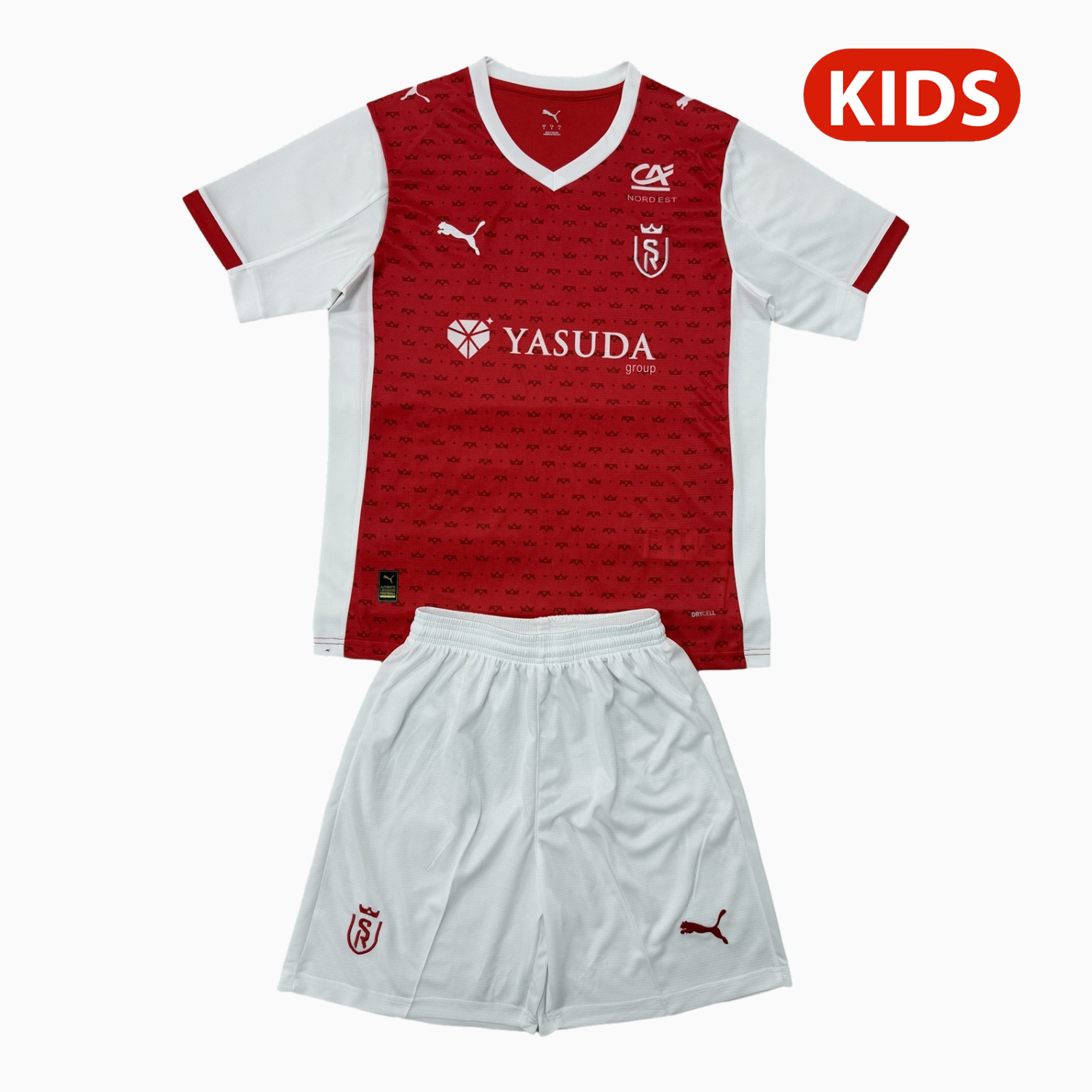 AlphaJersey-Stade Reims 25-26 Home Kids Kit