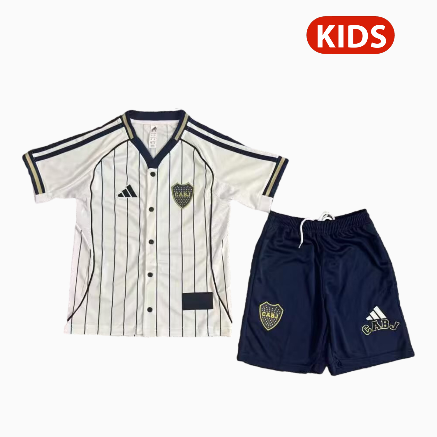 AlphaJersey-Boca Juniors 25-26 White Baseball Kids Kit
